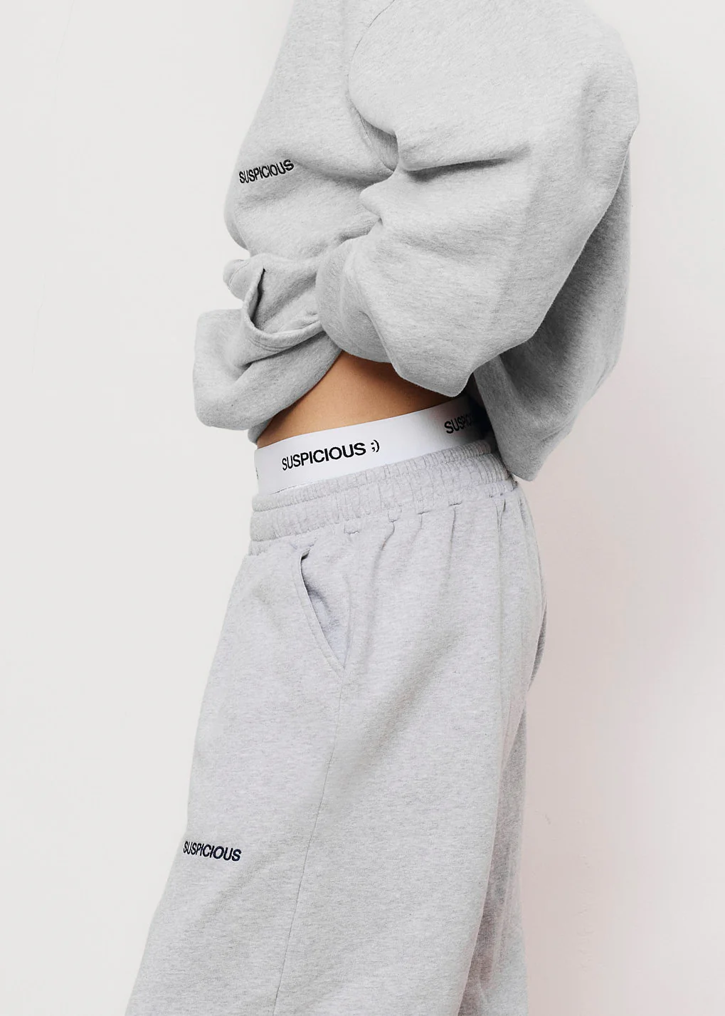 PL / The Essentials Sweatpants - Neutral Heather - Image 8
