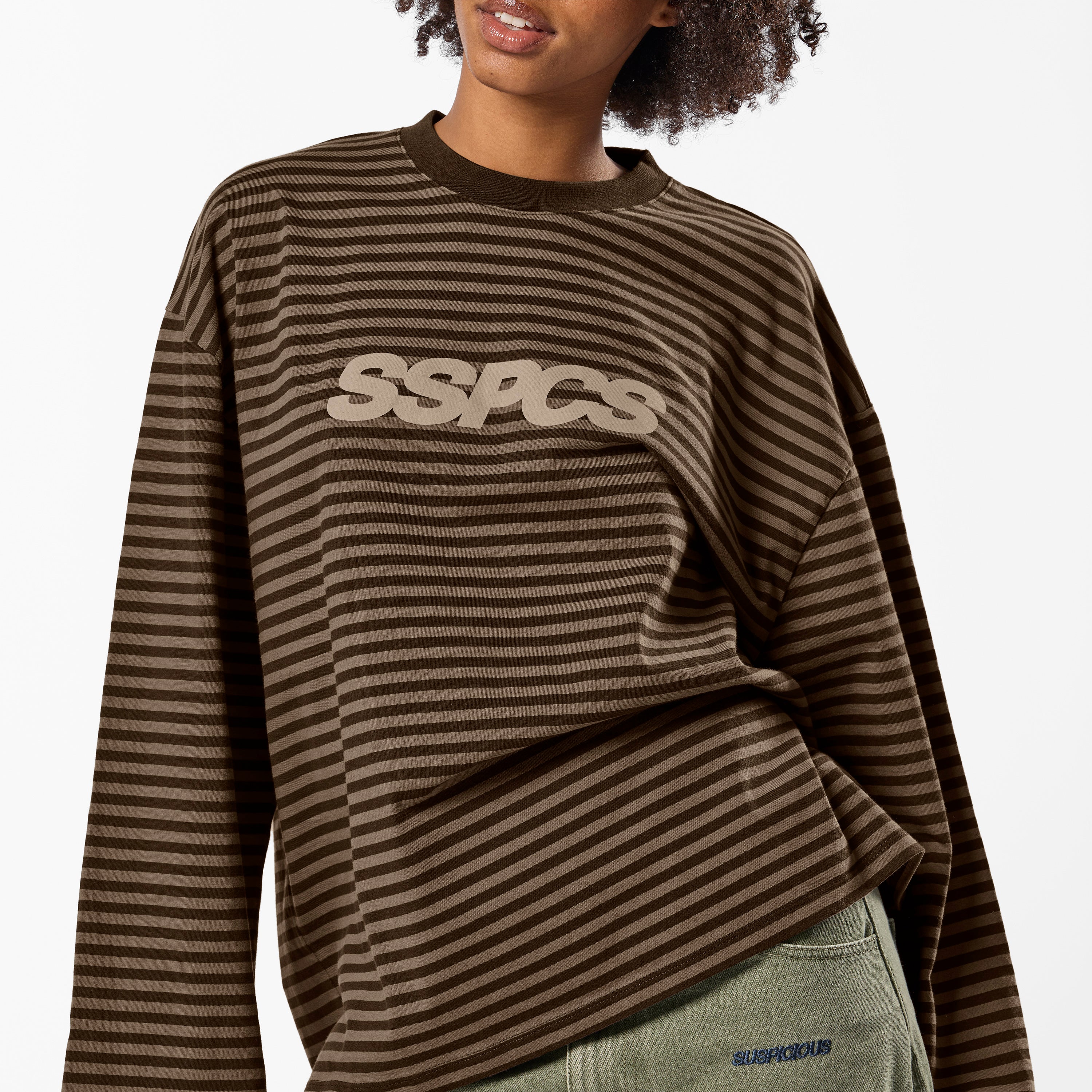 PL / The Slanted SSPCS Striped Longsleeve - Espresso Tone - Image 2