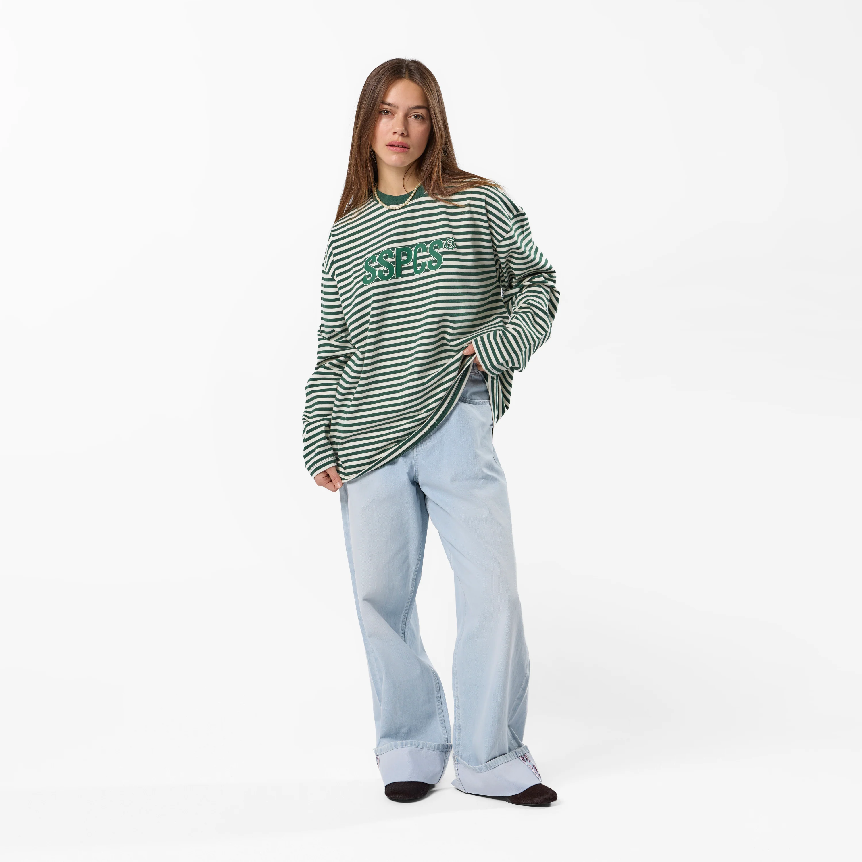 PL / The SSPCS Striped Longsleeve - Forest Green - Image 3