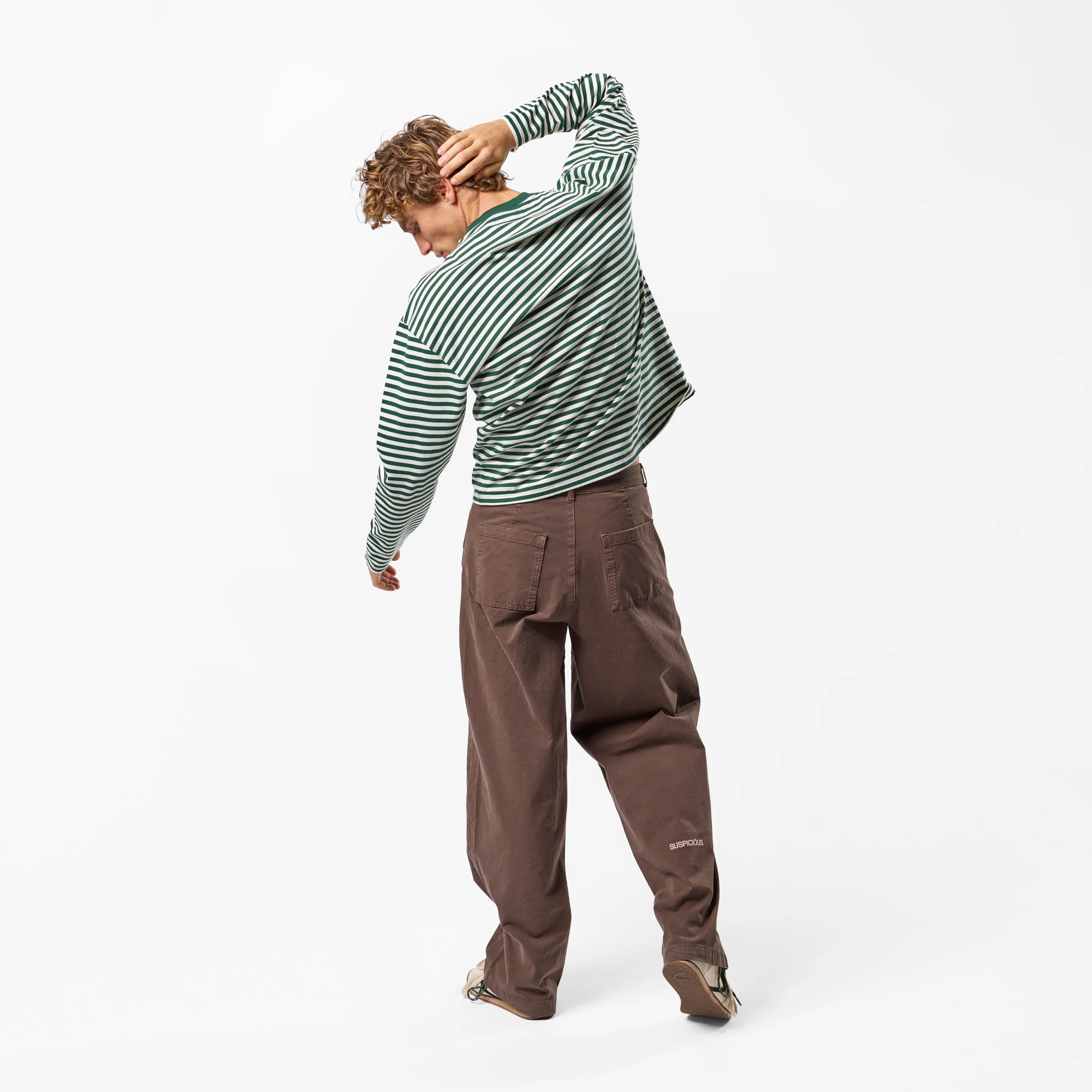 PL / The SSPCS Striped Longsleeve - Forest Green - Image 4