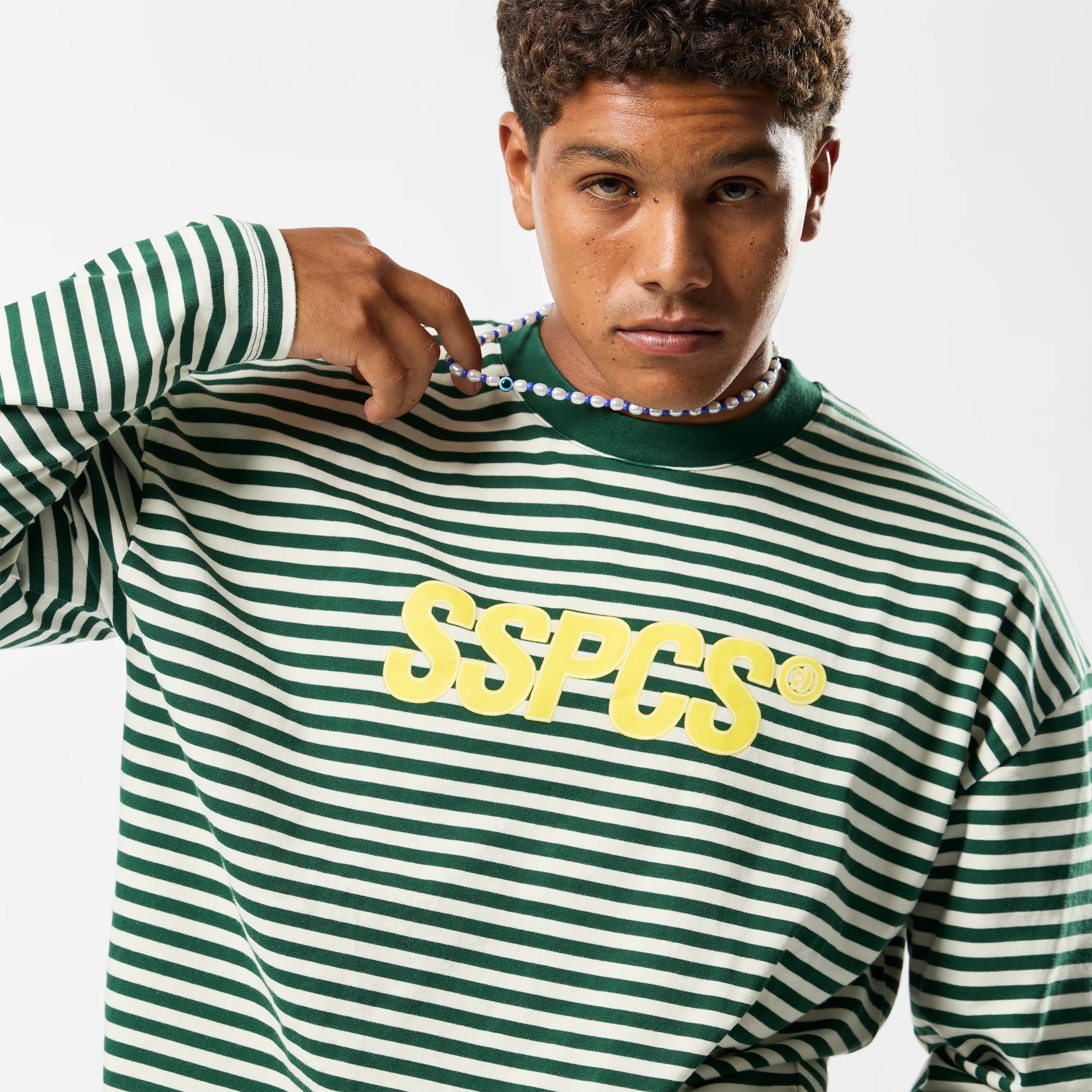 PL / The SSPCS Striped Longsleeve - Green Yellow - Image 2