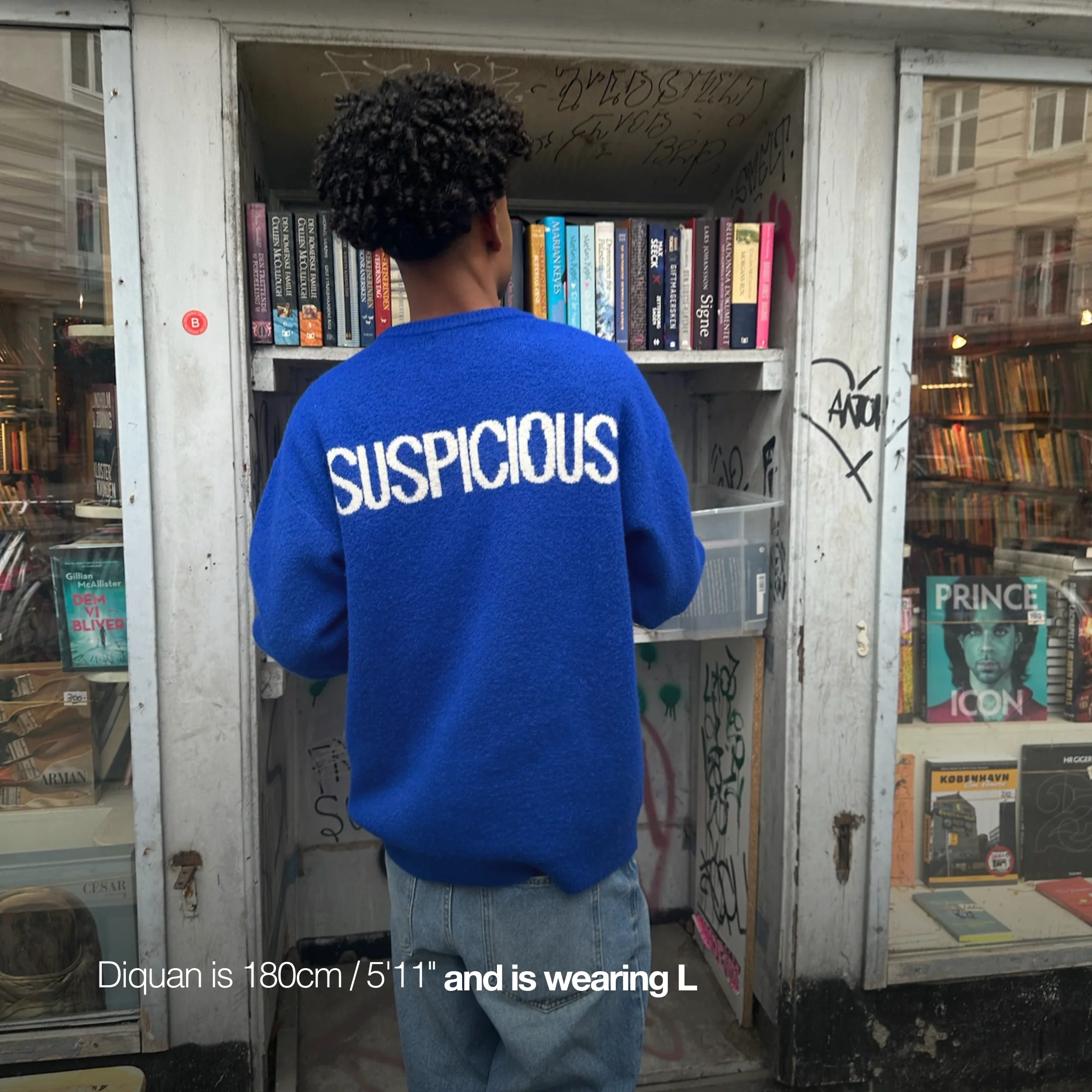 The Suspicious 1 Knitted Sweat - Blue - Image 4
