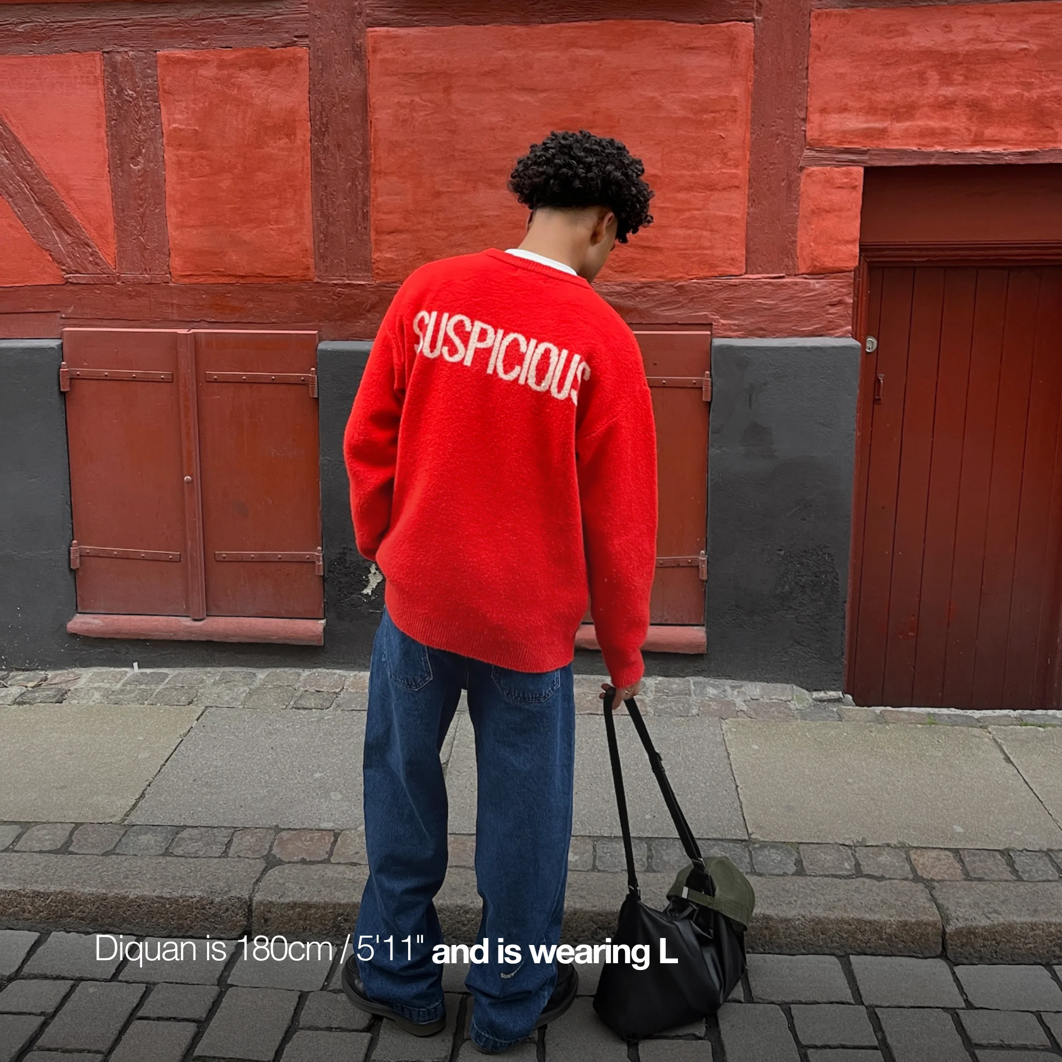 PL / The Suspicious Knitted Sweat - Red - Image 4