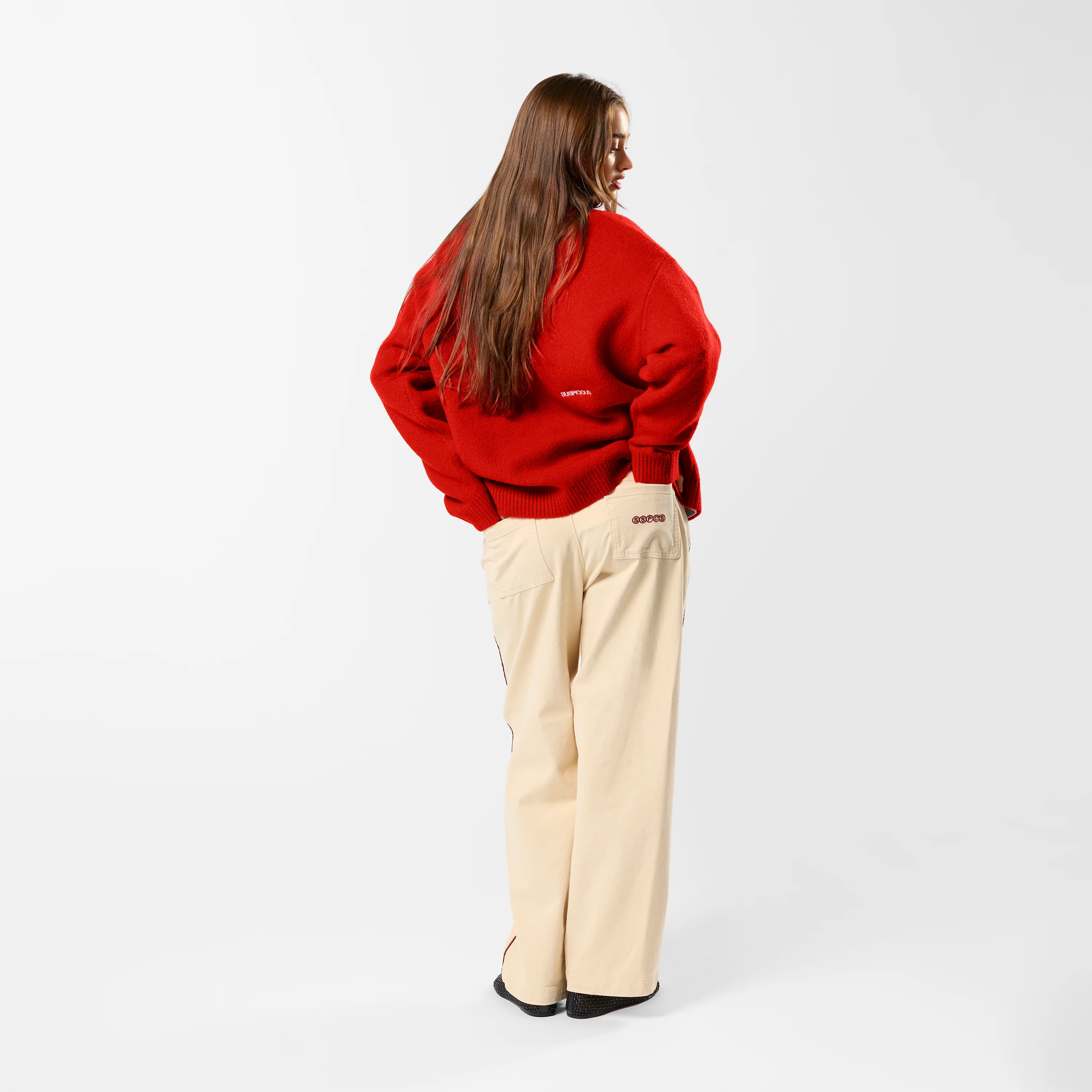Polkaline / Essentials Knitted Cardigan - Red - Image 4