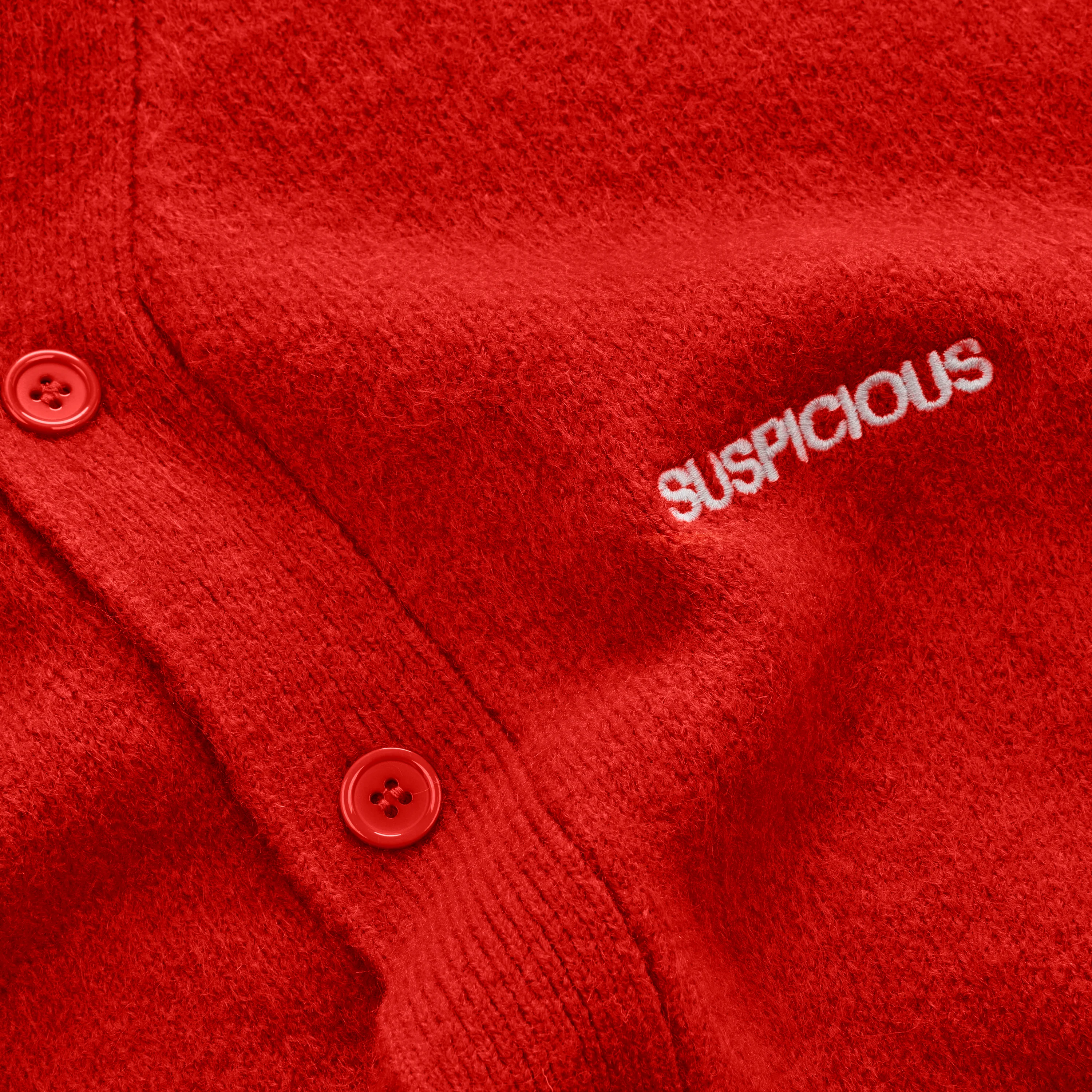 Polkaline / Essentials Knitted Cardigan - Red - Image 5