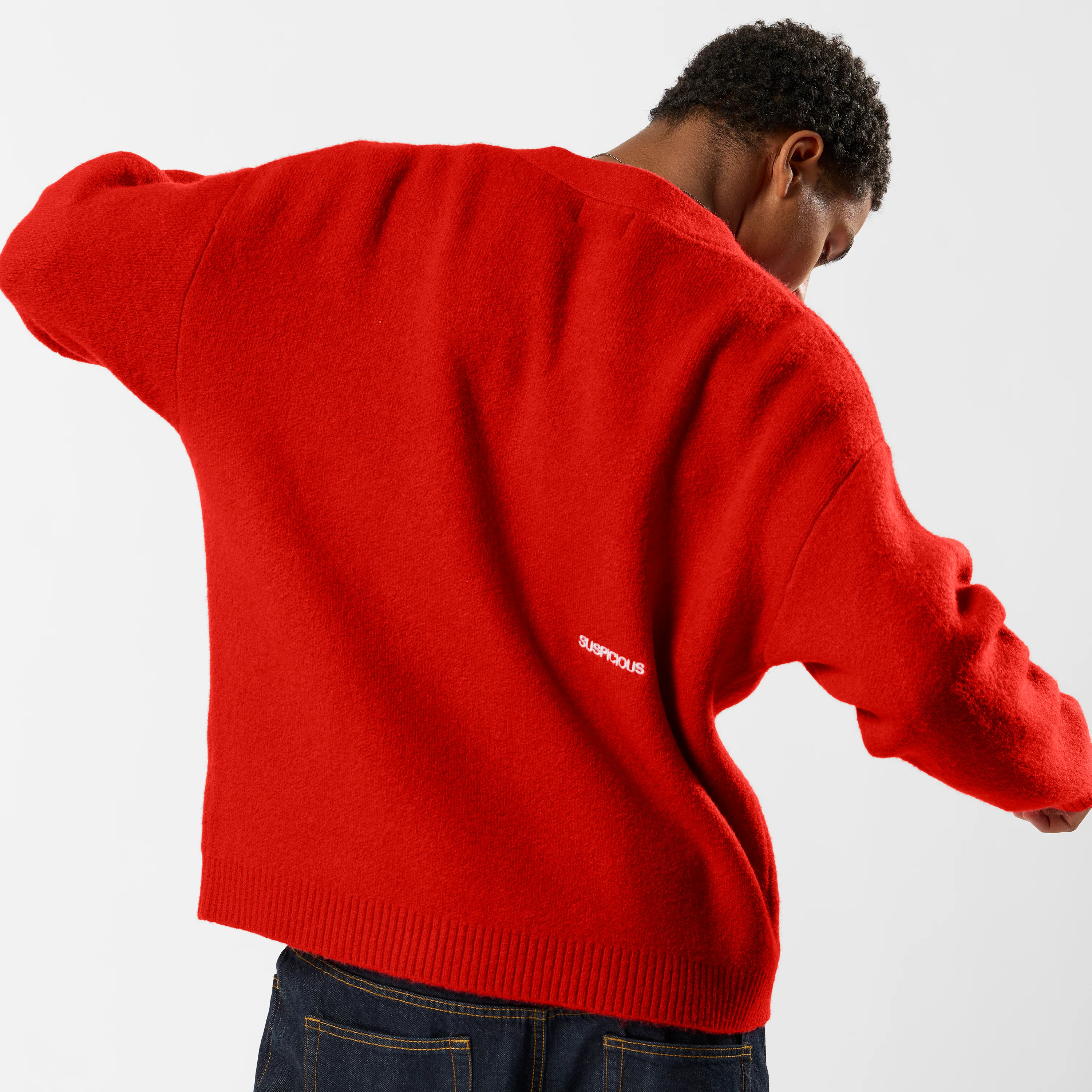 Polkaline / Essentials Knitted Cardigan - Red - Image 6