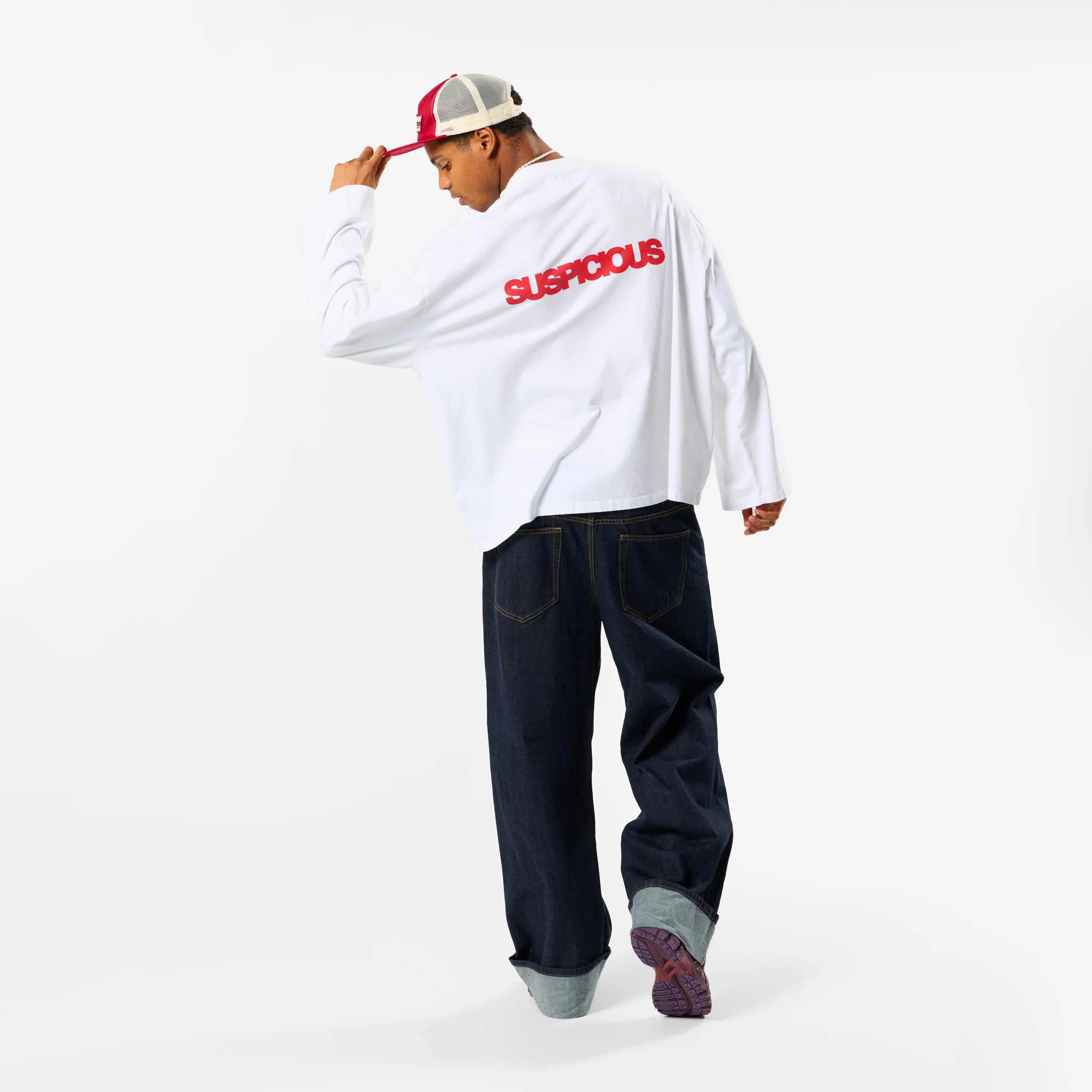 Polkaline / Polka Pocket Longsleeve - White - Image 6