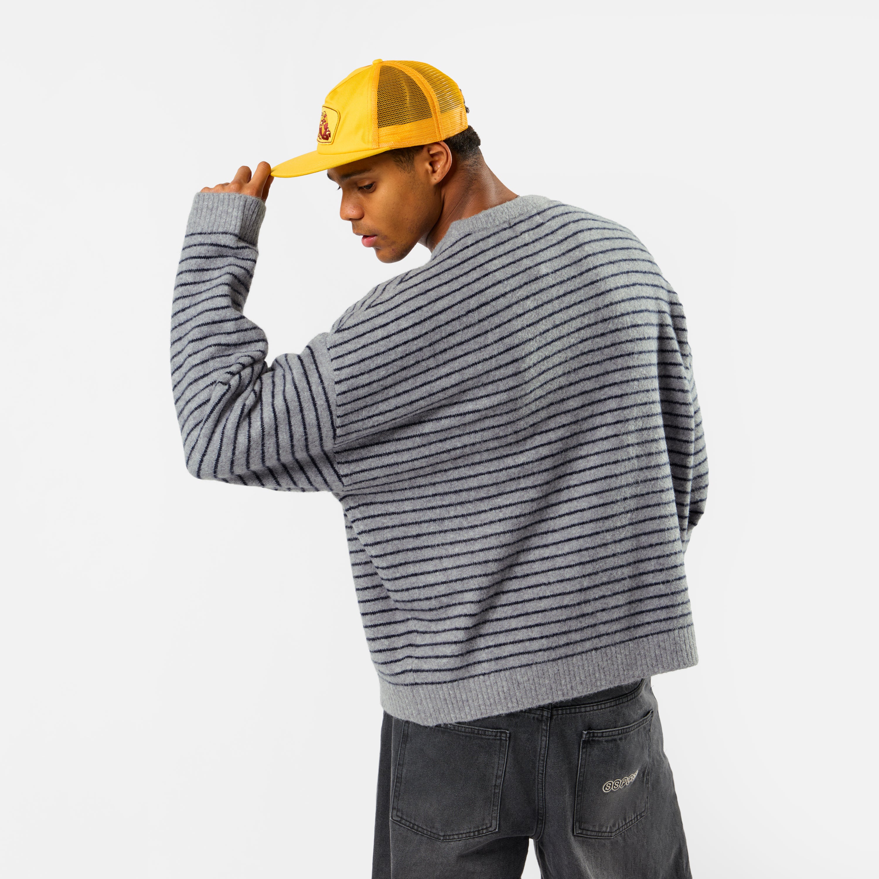 Polkaline / Striped Knitted Sweat - Neutral Heather - Image 6