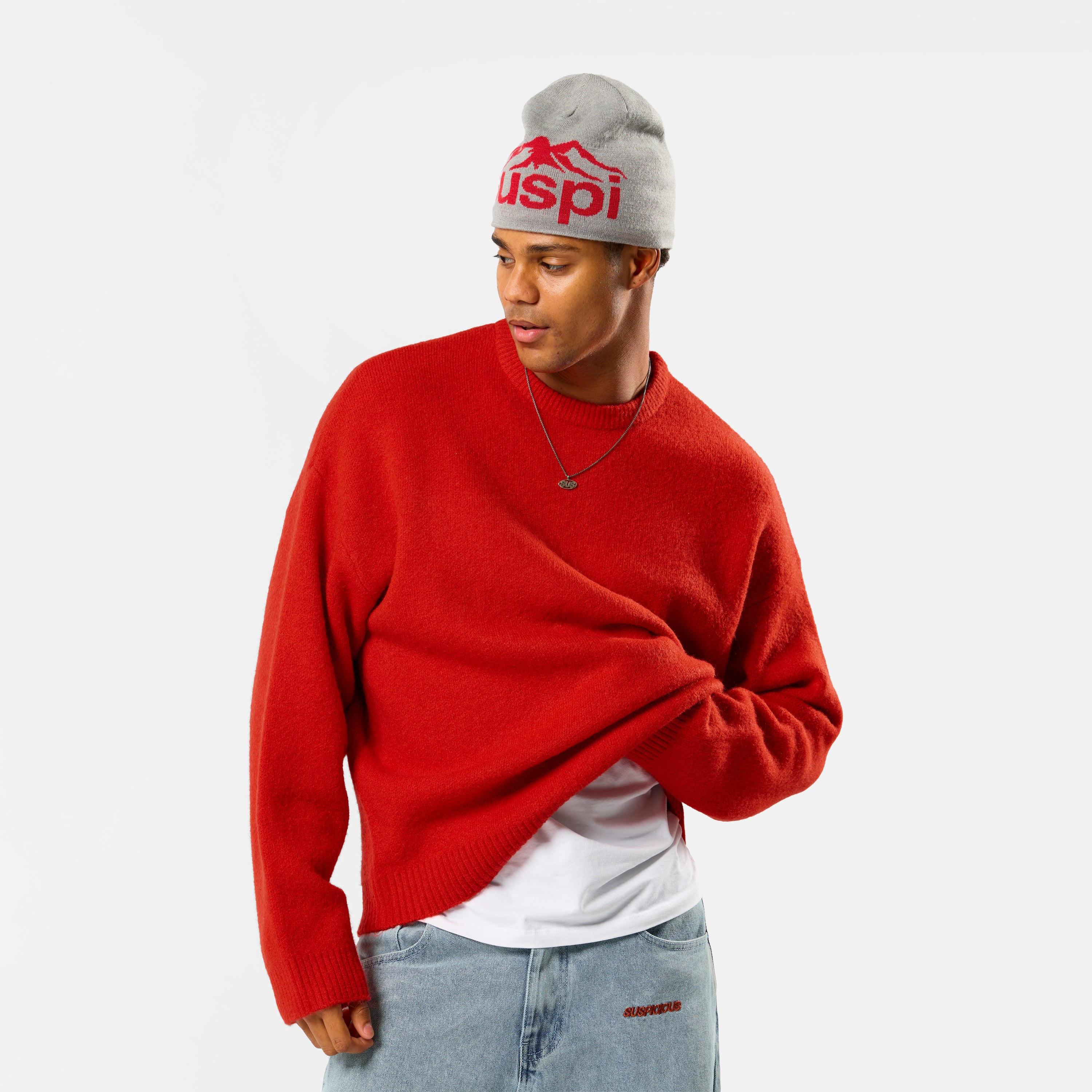 Polkaline / Suspicious Knitted Sweat - Red - Image 3