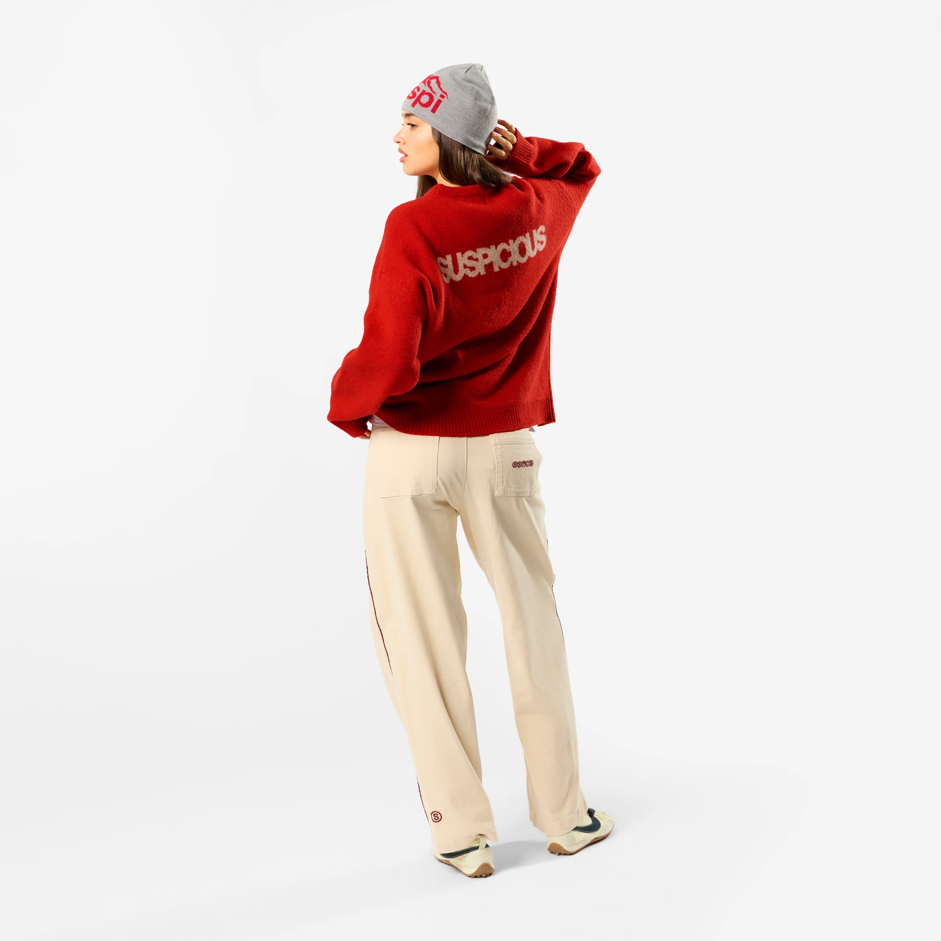 Polkaline / Suspicious Knitted Sweat - Red - Image 4