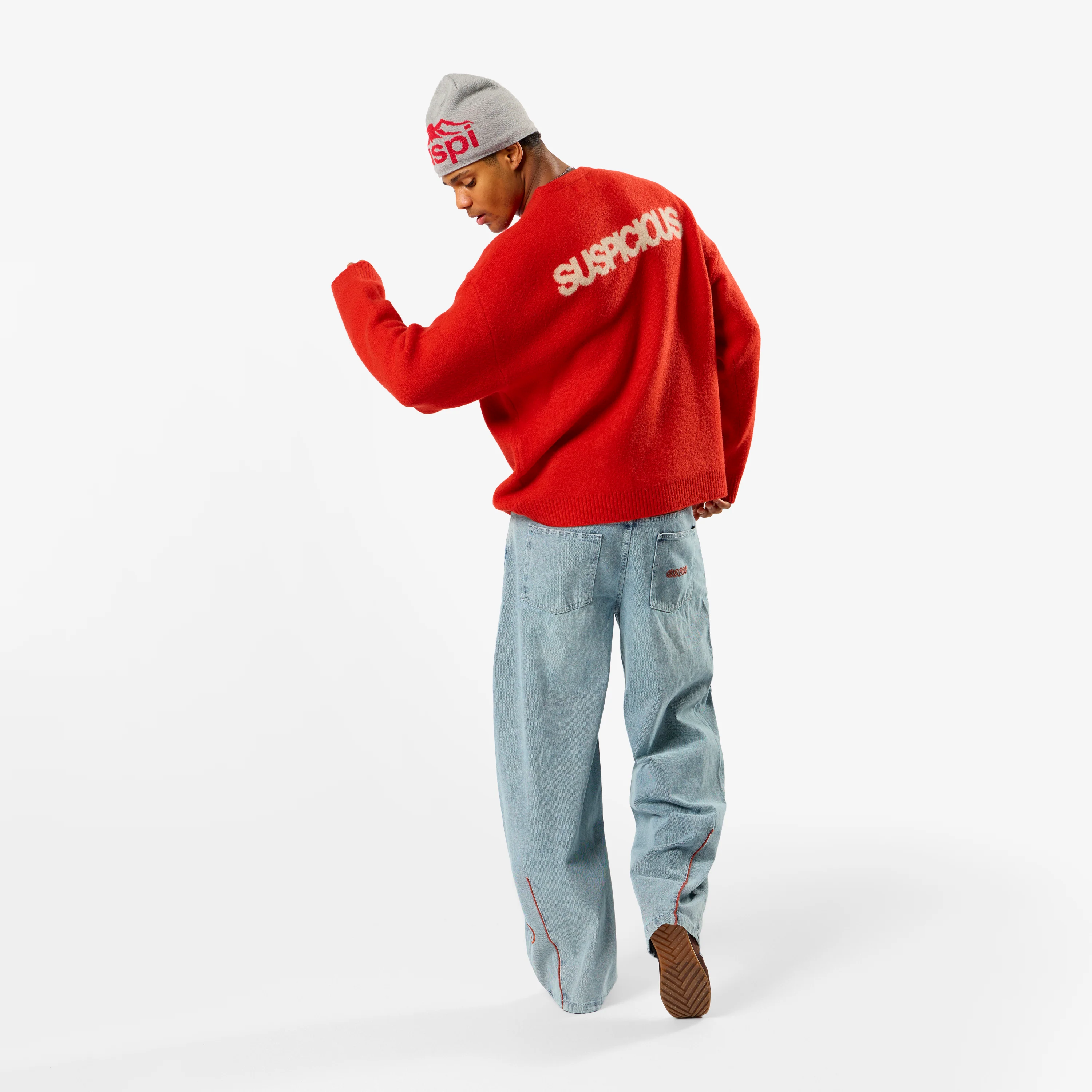 Polkaline / Suspicious Knitted Sweat - Red - Image 6
