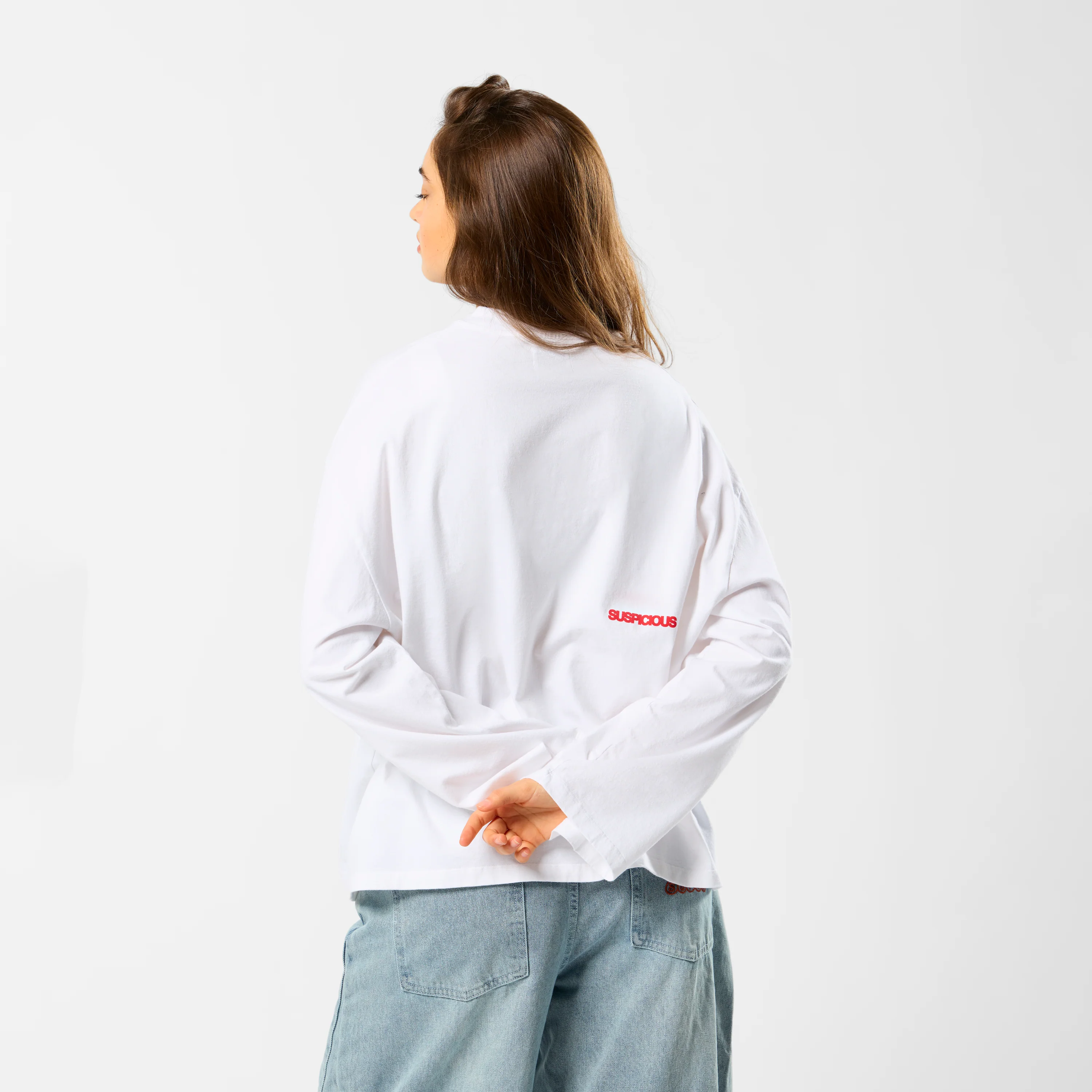 Polkaline / Suspicious Longsleeve - White - Image 7