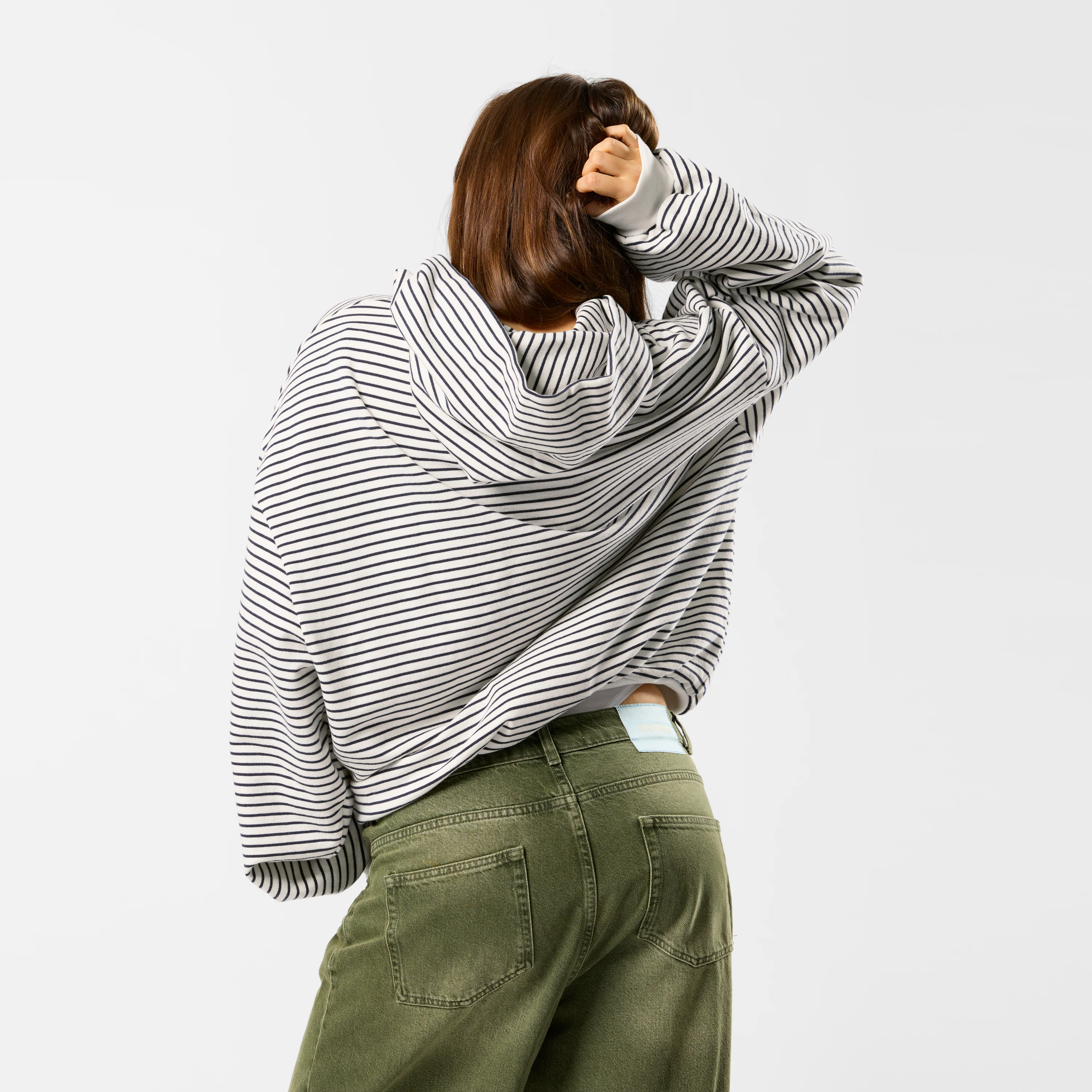 Polkaline / The SSPCS Striped Hoodie - White - Image 7
