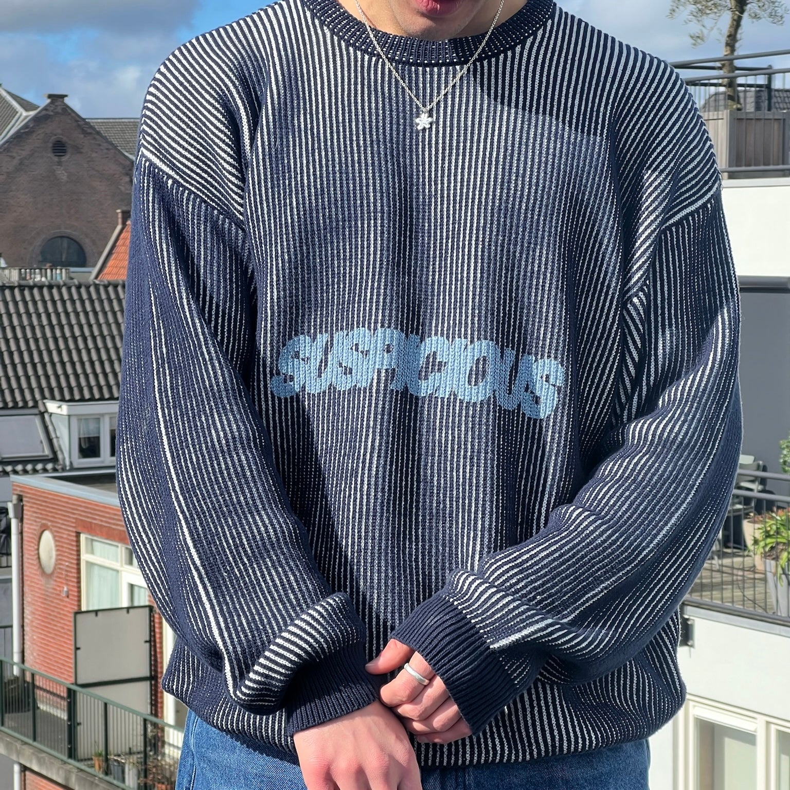 Pre Spring Drop / Slanted Vintage Knit - Nightfall - Image 5