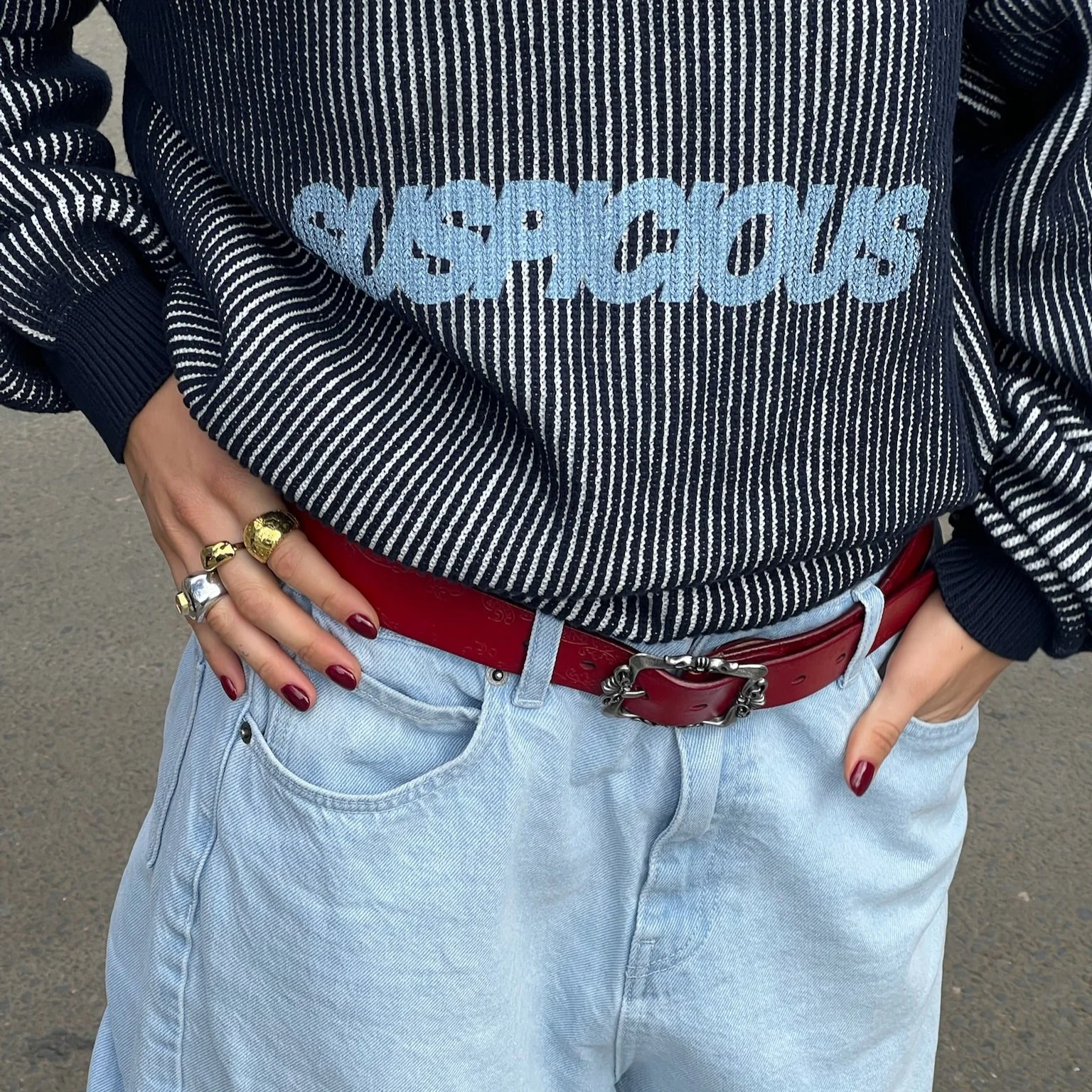 Pre Spring Drop / Slanted Vintage Knit - Nightfall - Image 7