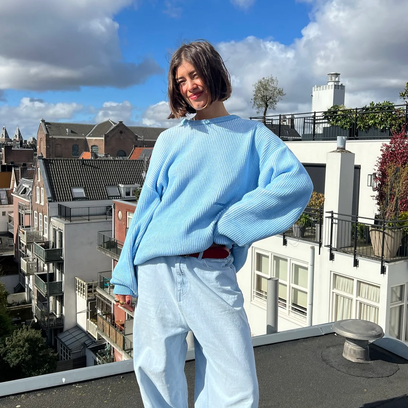 Pre Spring Drop / Vintage Knit - Celestial Blue - Image 4