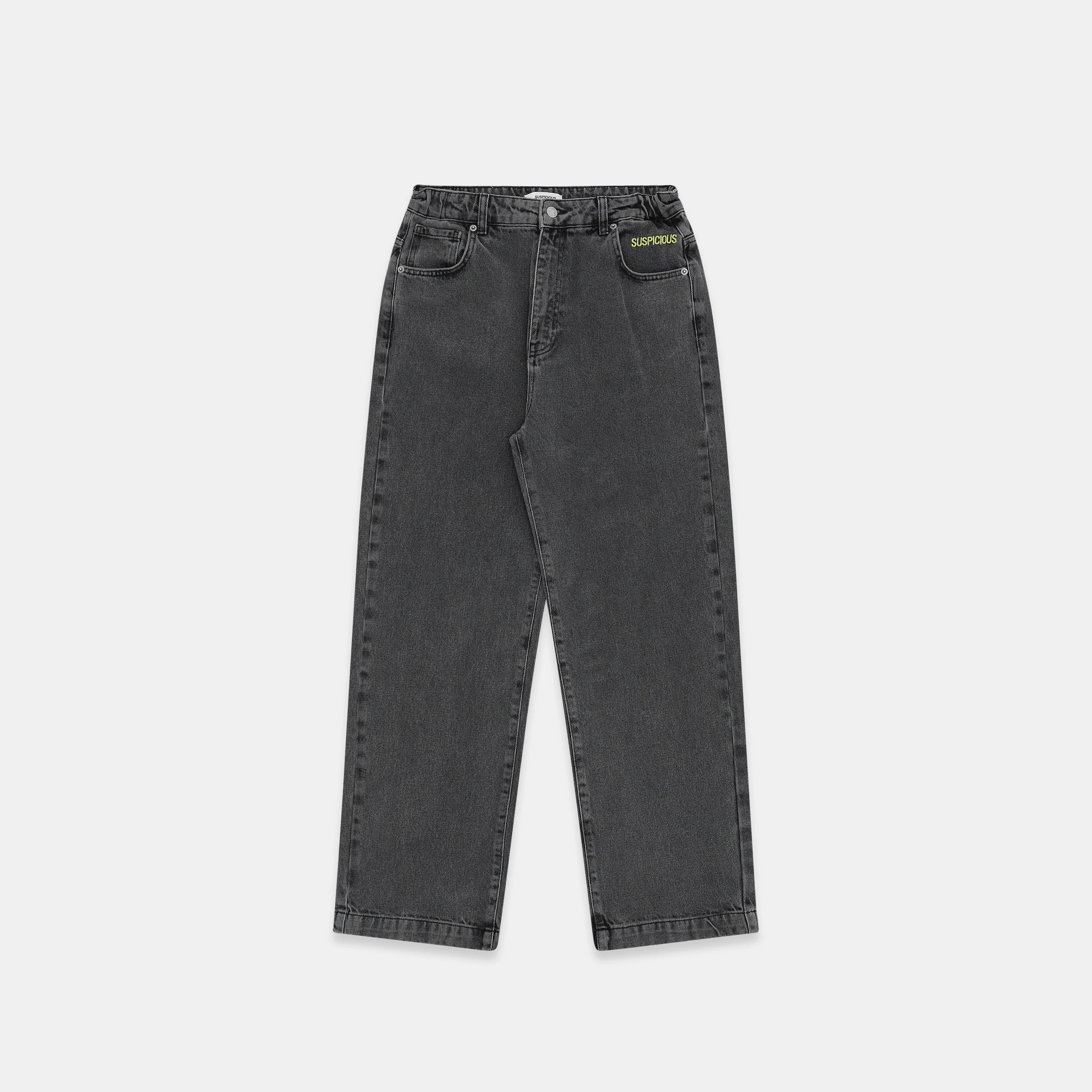 Pre Spring Drop / Wide Leg Denim - Black & Yellow