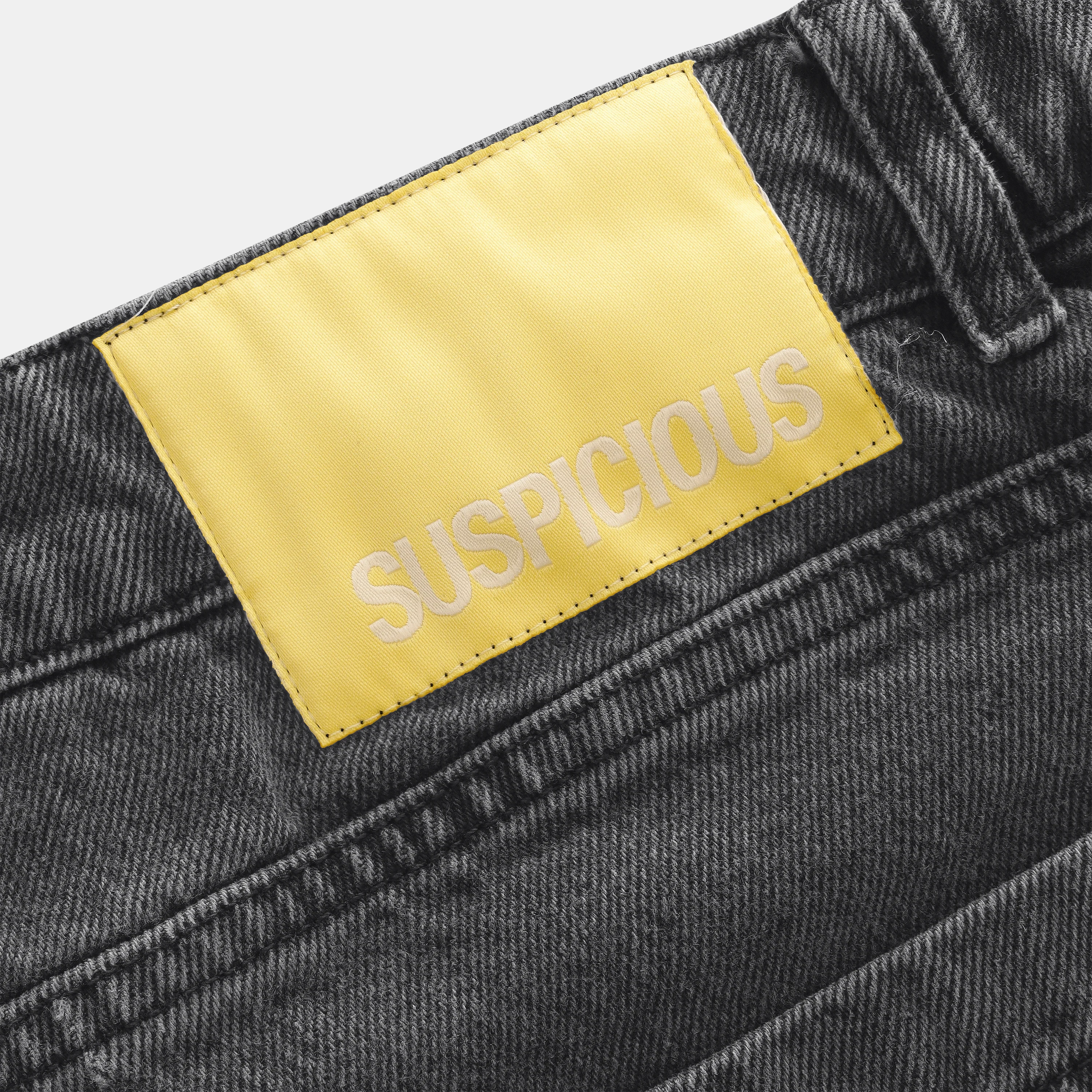 Pre Spring Drop / Wide Leg Denim - Black & Yellow - Image 3