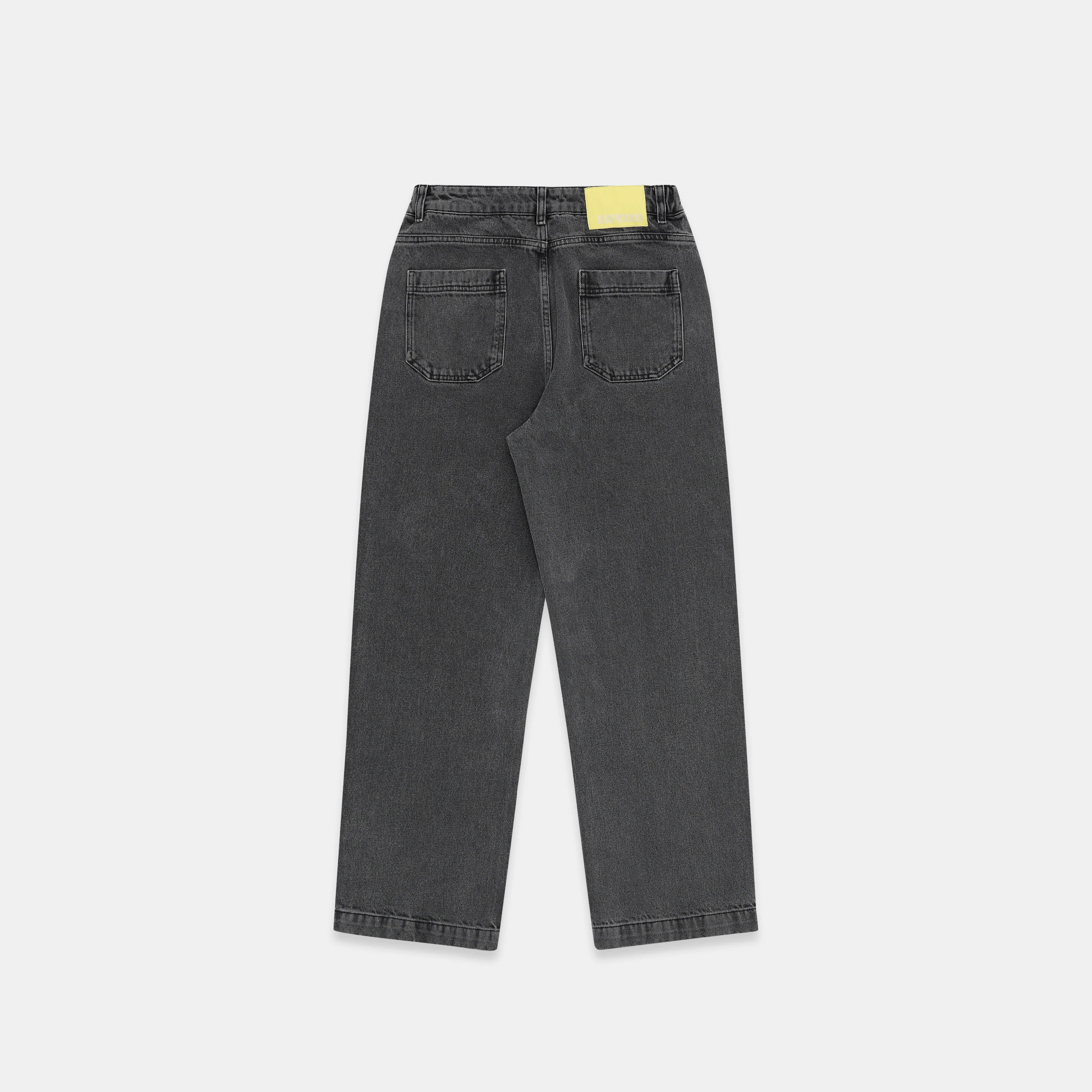 Pre Spring Drop / Wide Leg Denim - Black & Yellow - Image 4