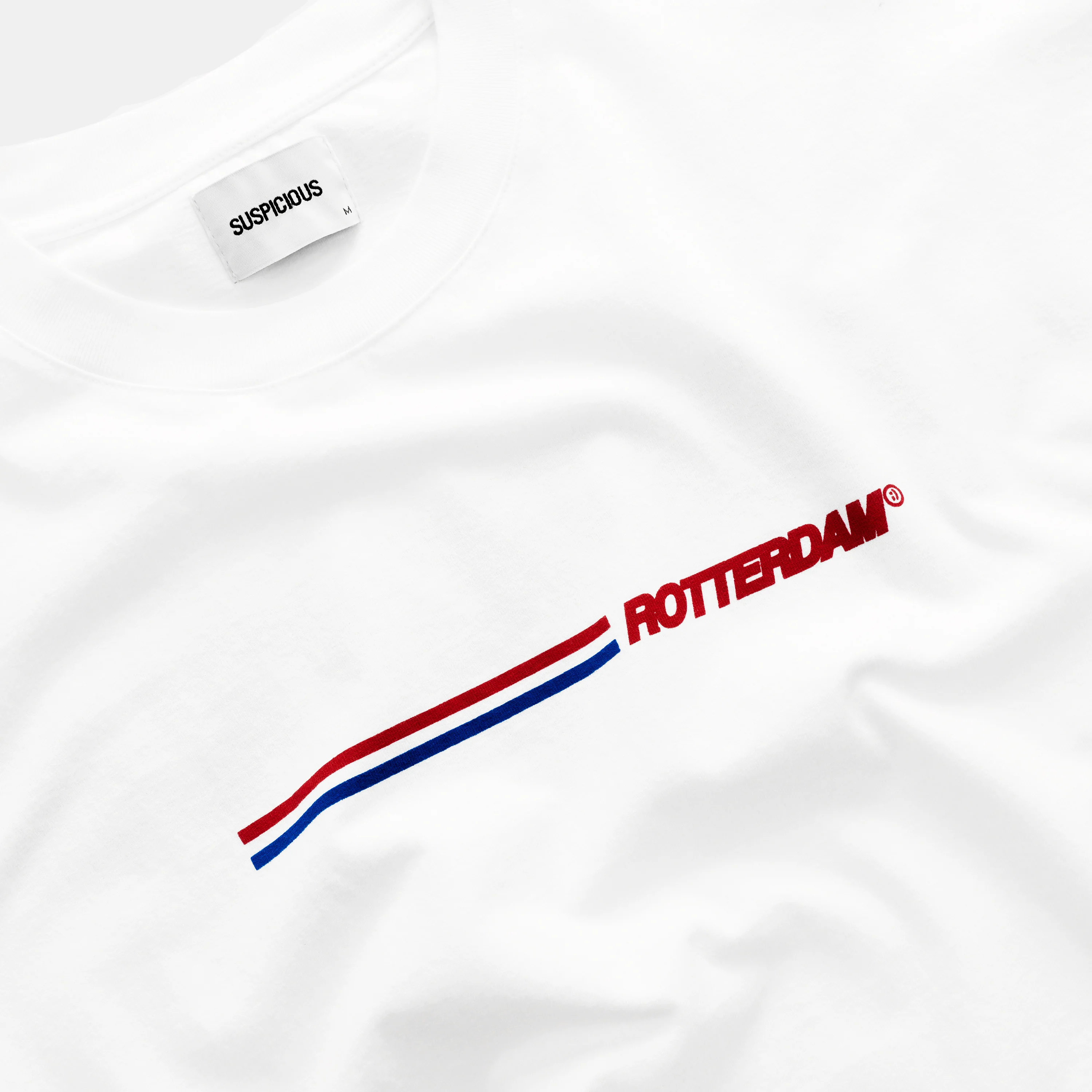 RDA / Rotterdam Exclusive Tee - White & Ruby Red - Image 3