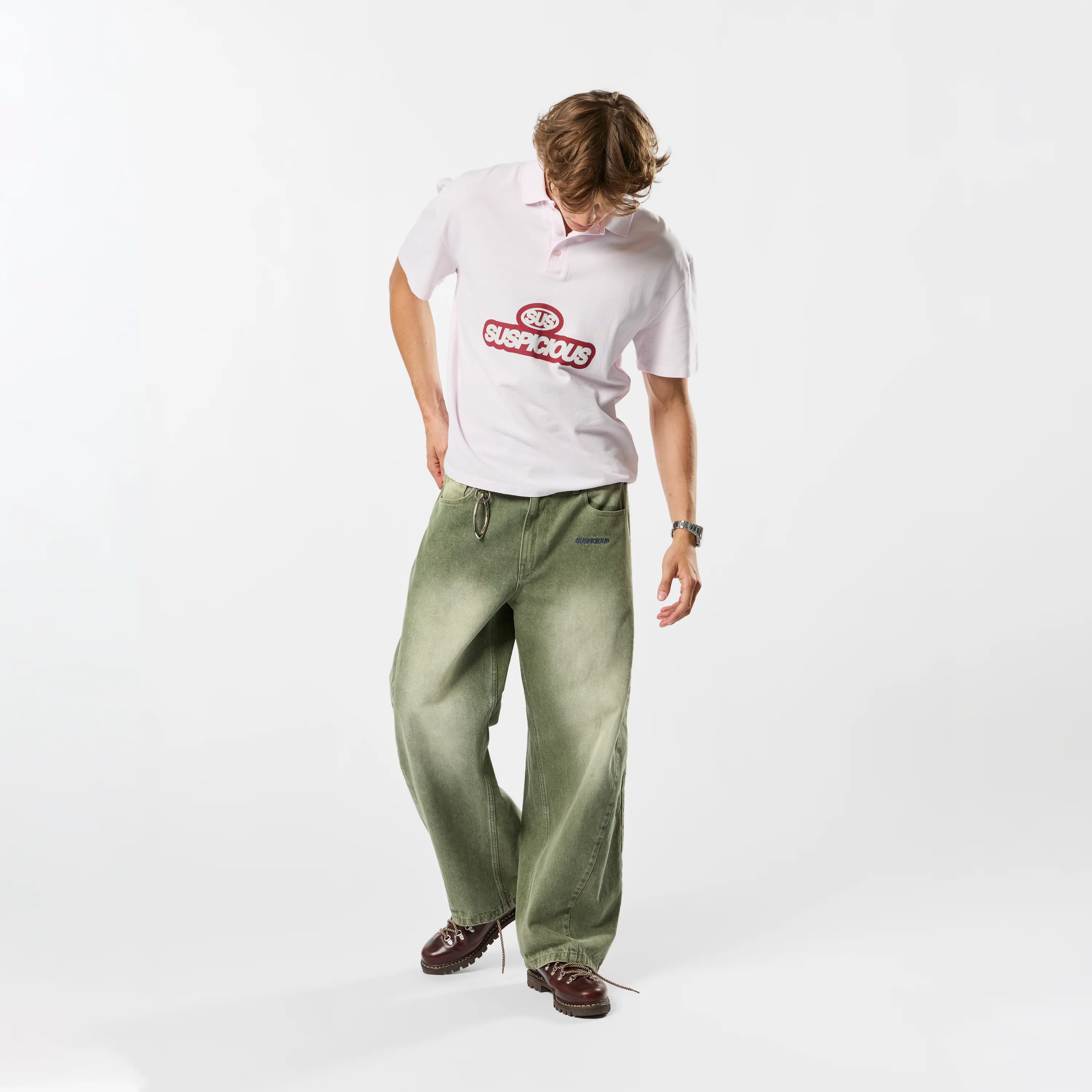 S2 / Signature Stamp Buttoned Polo - Orchid Ice - Image 5