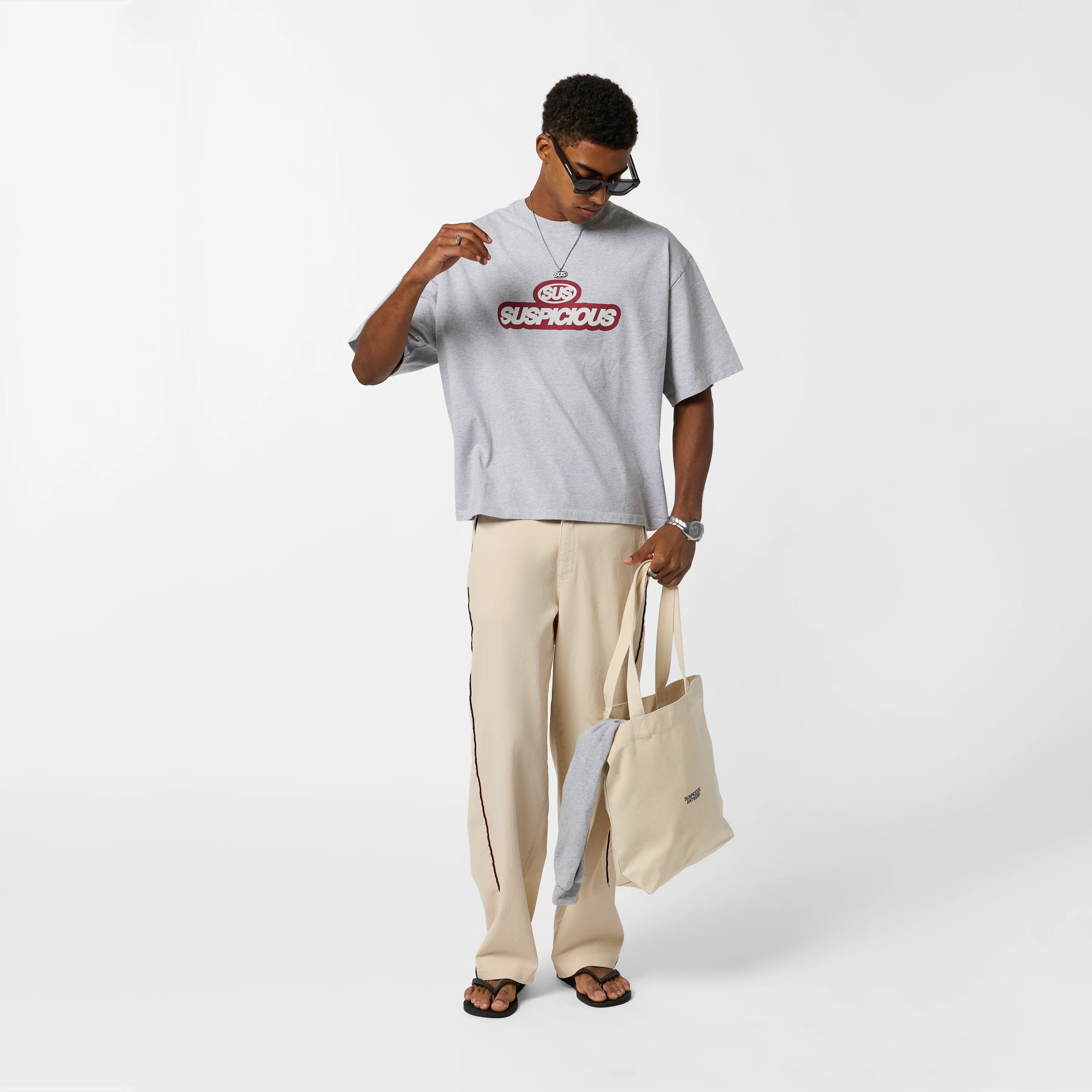 S2 / Signature Stamp Tee - Neutral Heather - Image 8