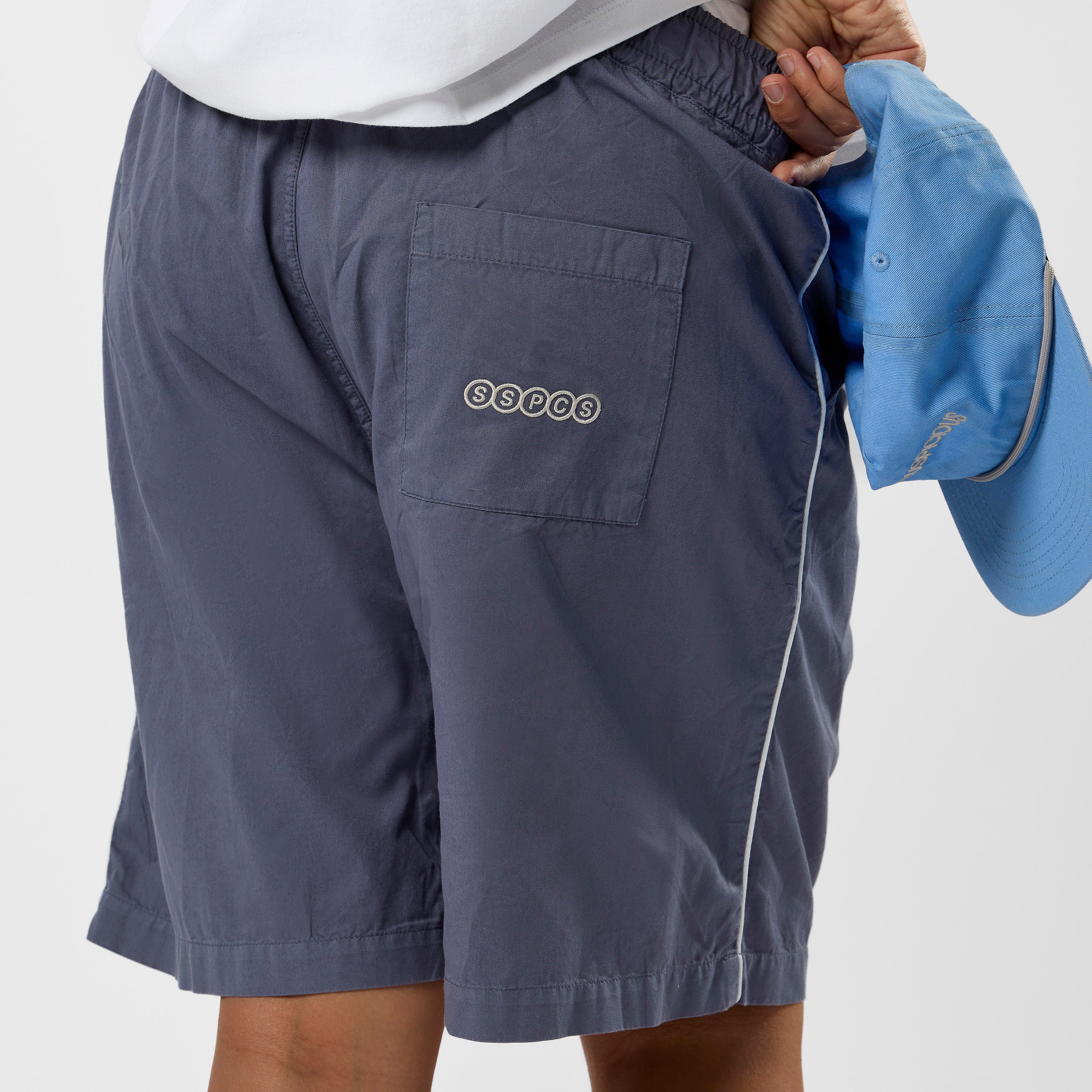 S2 / Stamped Piping Twill Shorts - Tidal Blue - Image 3