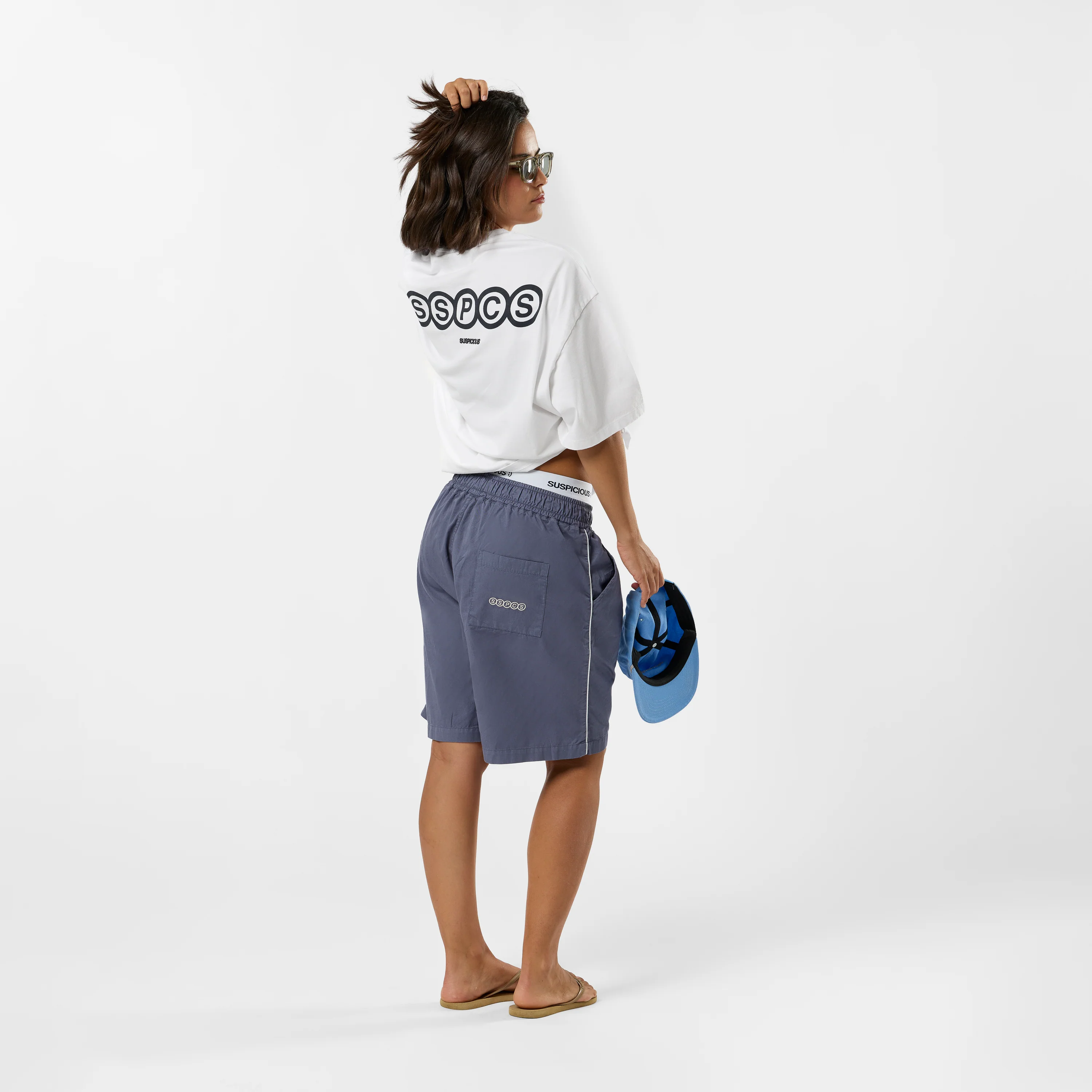 S2 / Stamped Piping Twill Shorts - Tidal Blue - Image 5