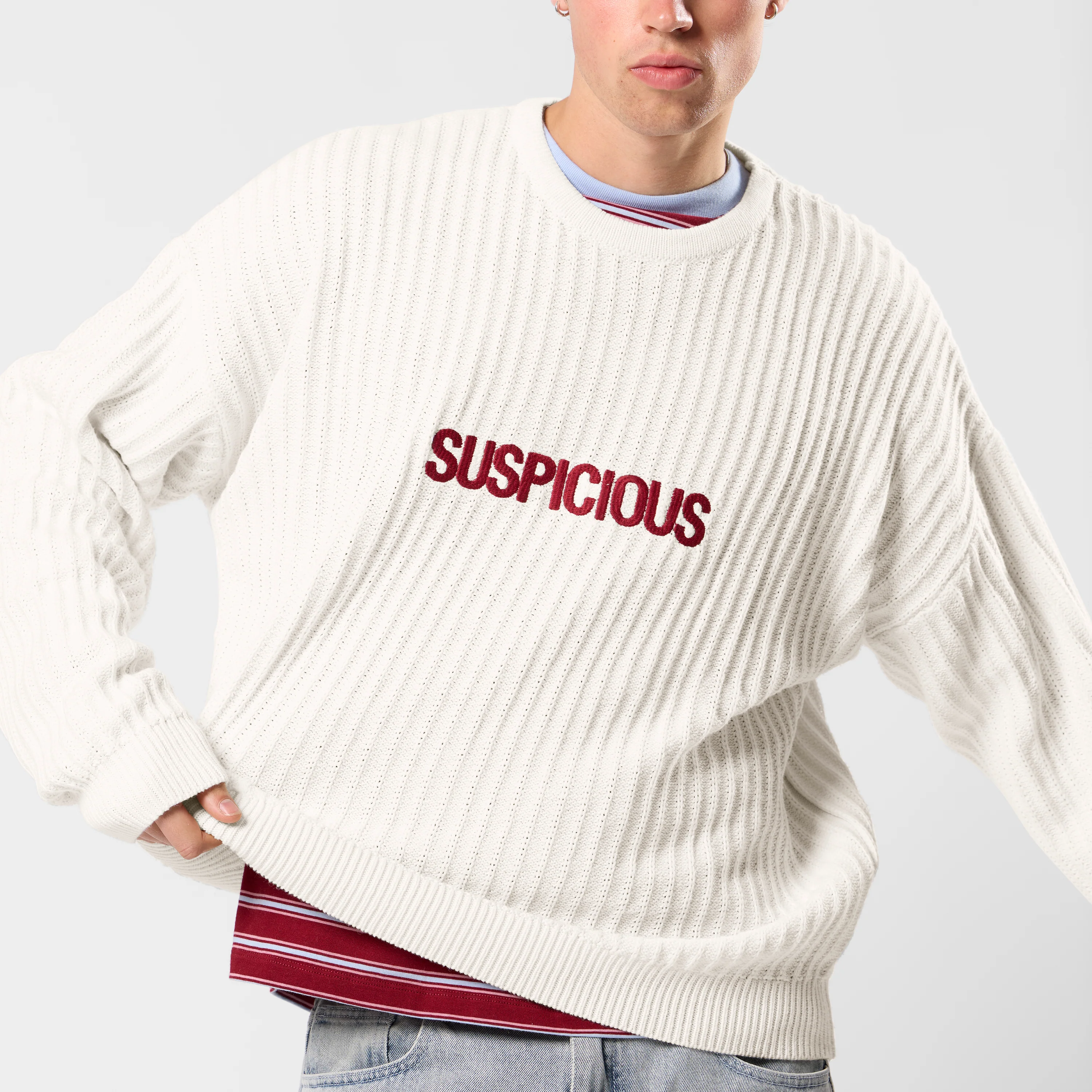 S2 / Suspicious Rib Knit - Natural - Image 5