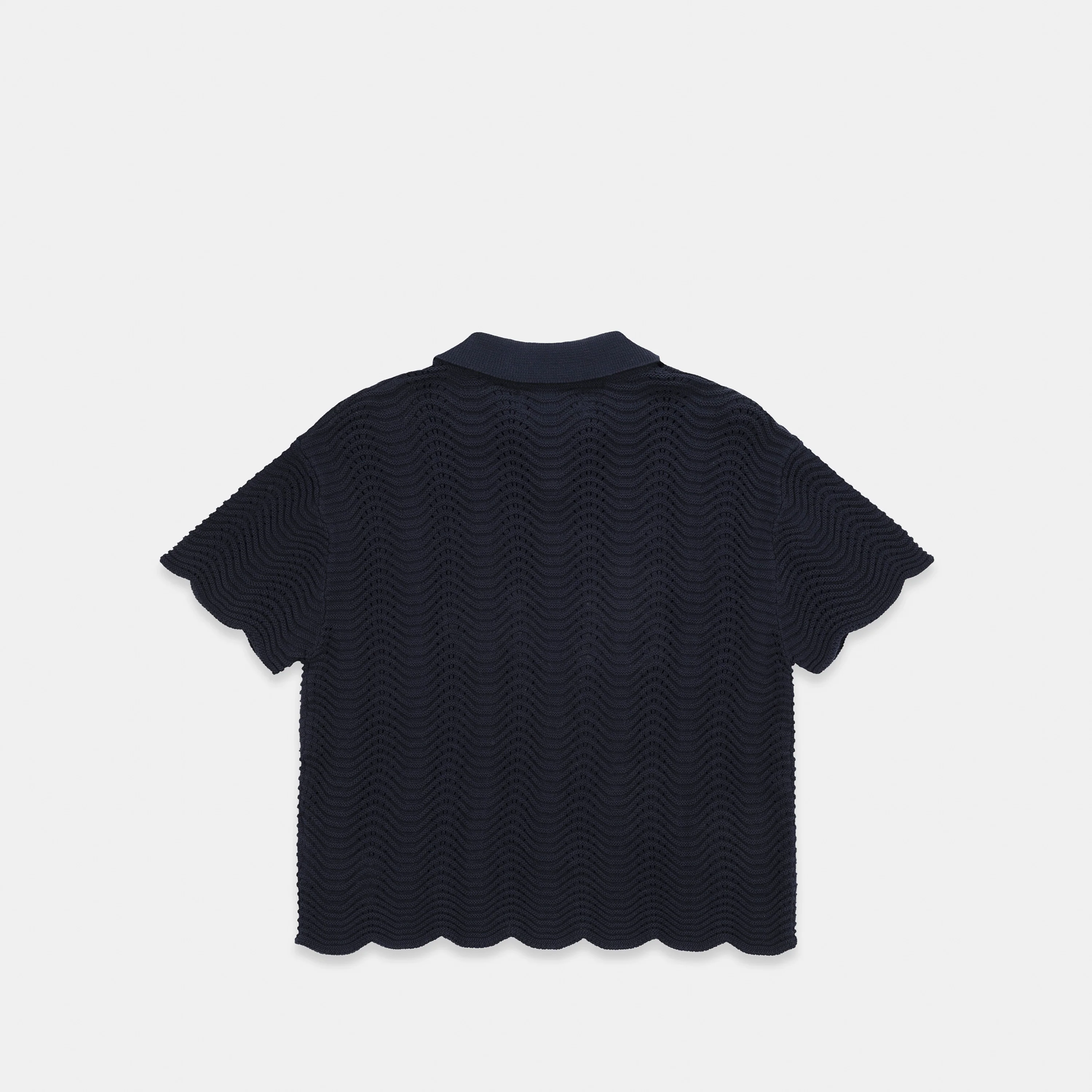 S2 / SUS* Wavy Crochet Polo - Nightfall - Image 8