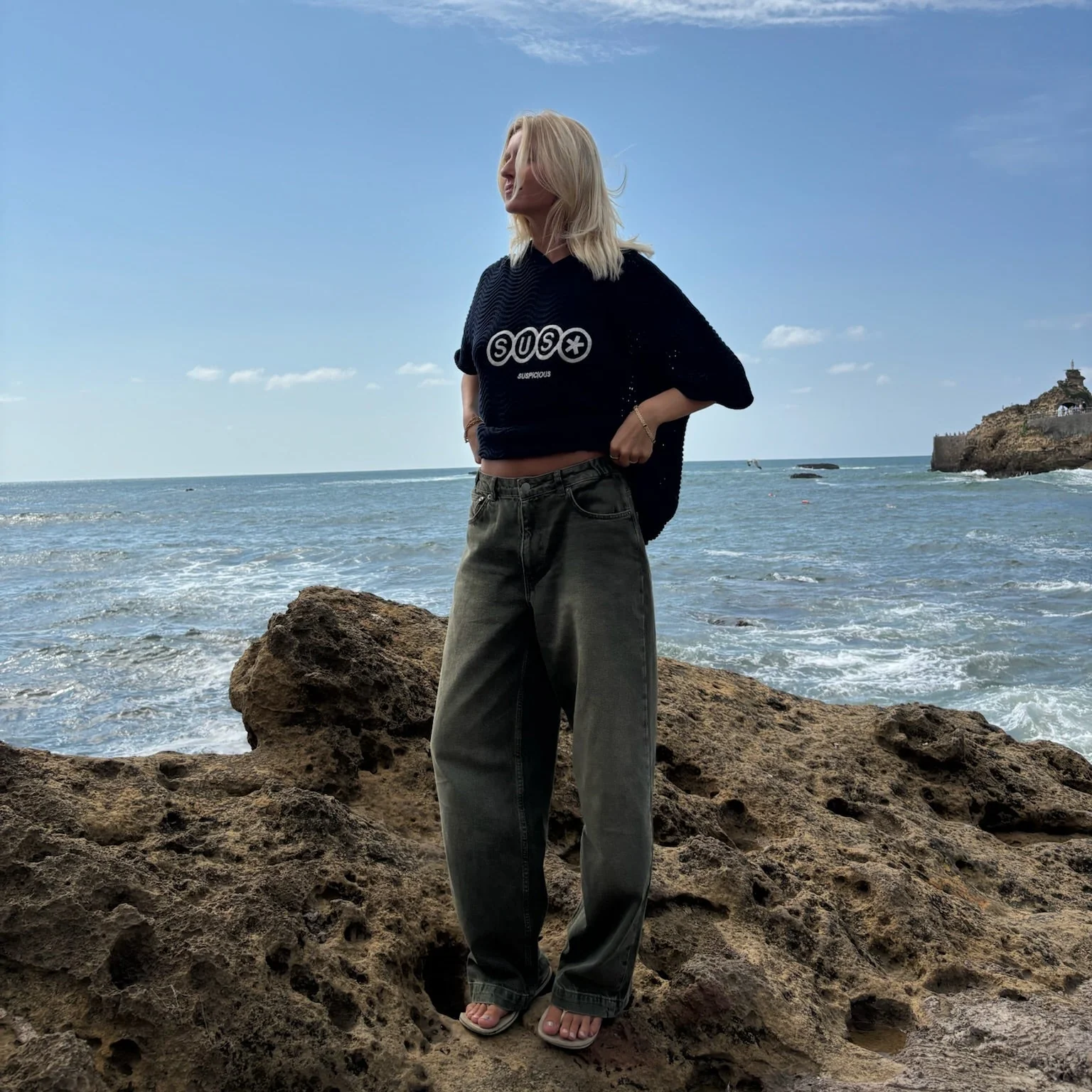 S2 / SUS* Wavy Crochet Polo - Nightfall - Image 9
