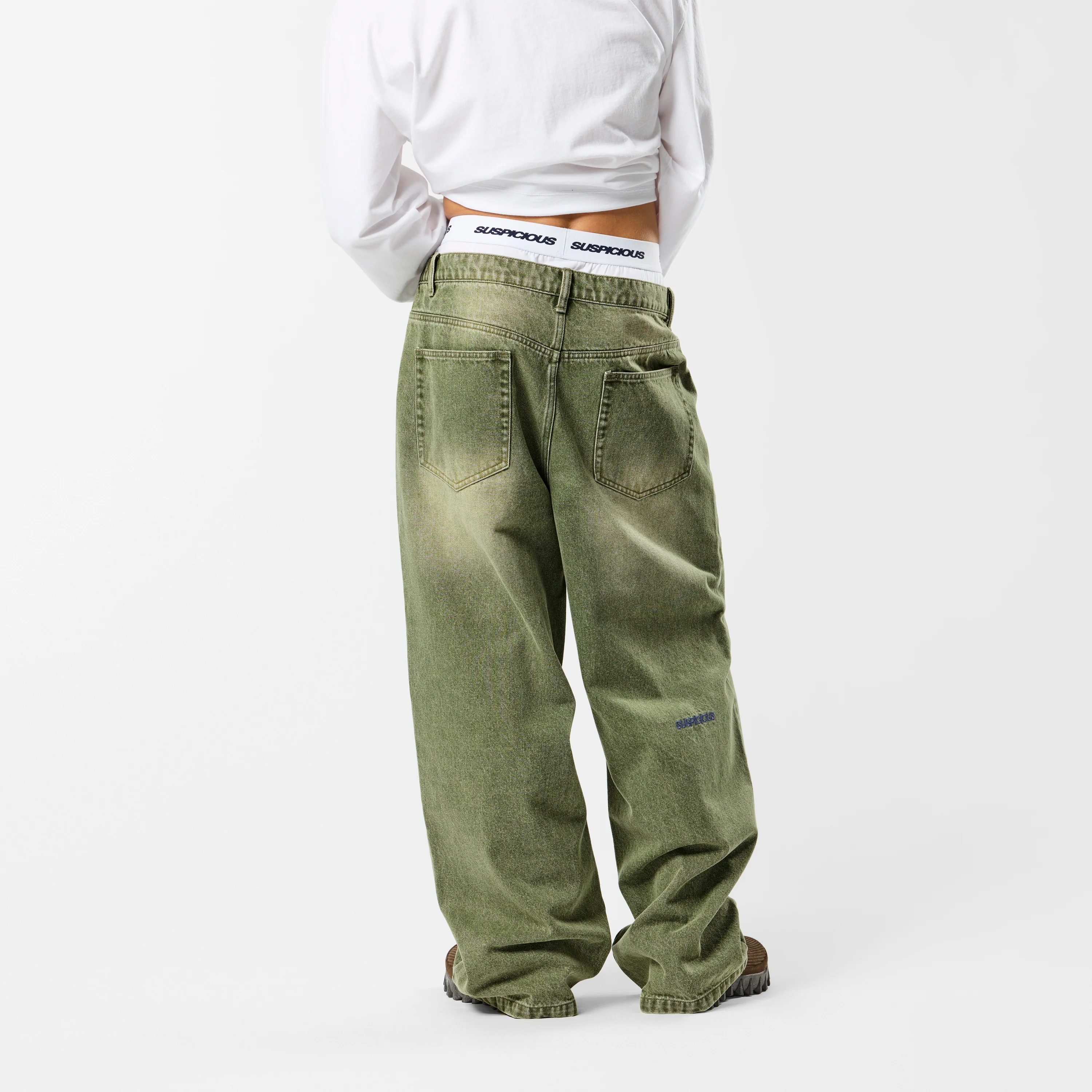 Softground / Essentials Baggy Jeans - Washed Green - Image 5