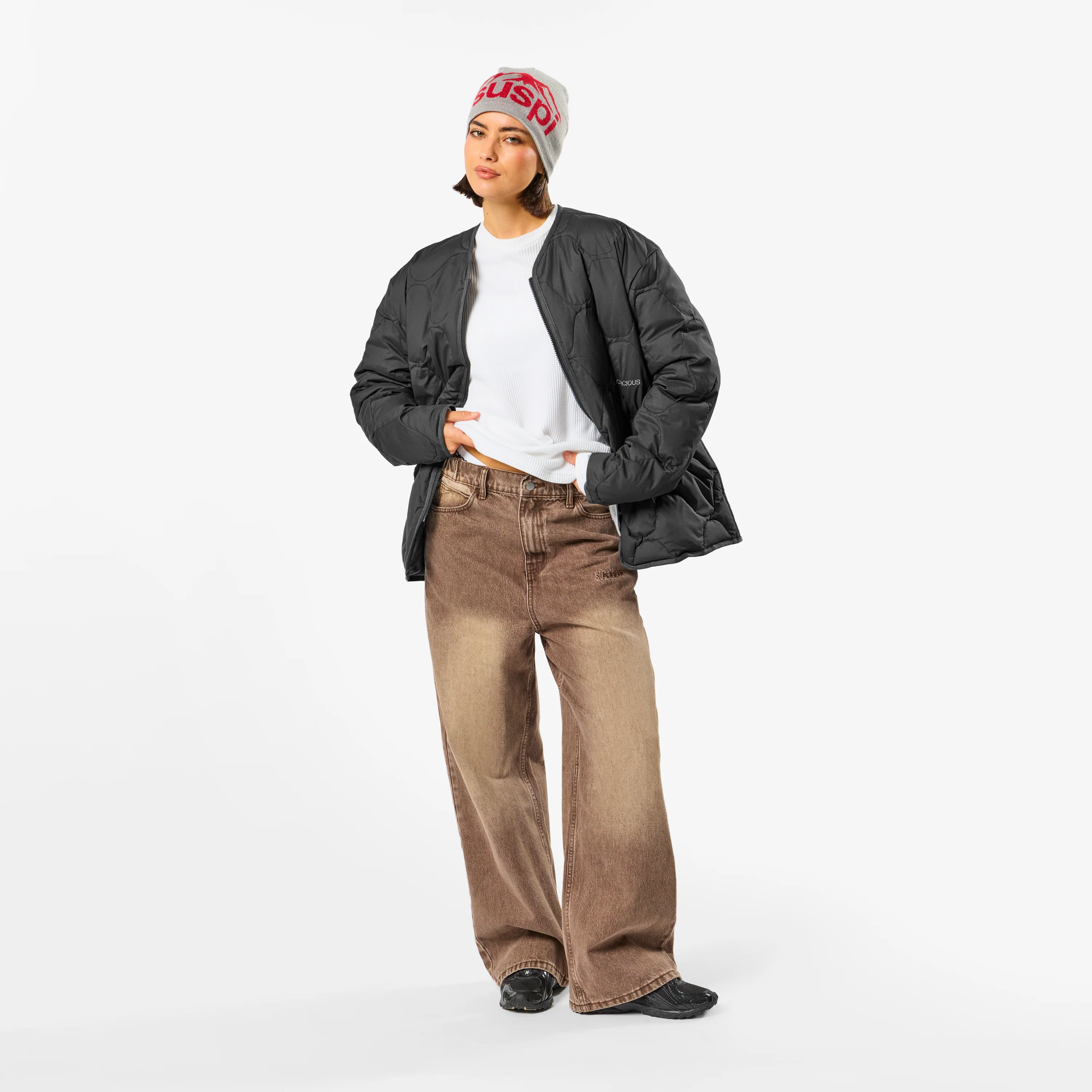 Softground / Essentials Quilted Jacket - Graphite - Image 3
