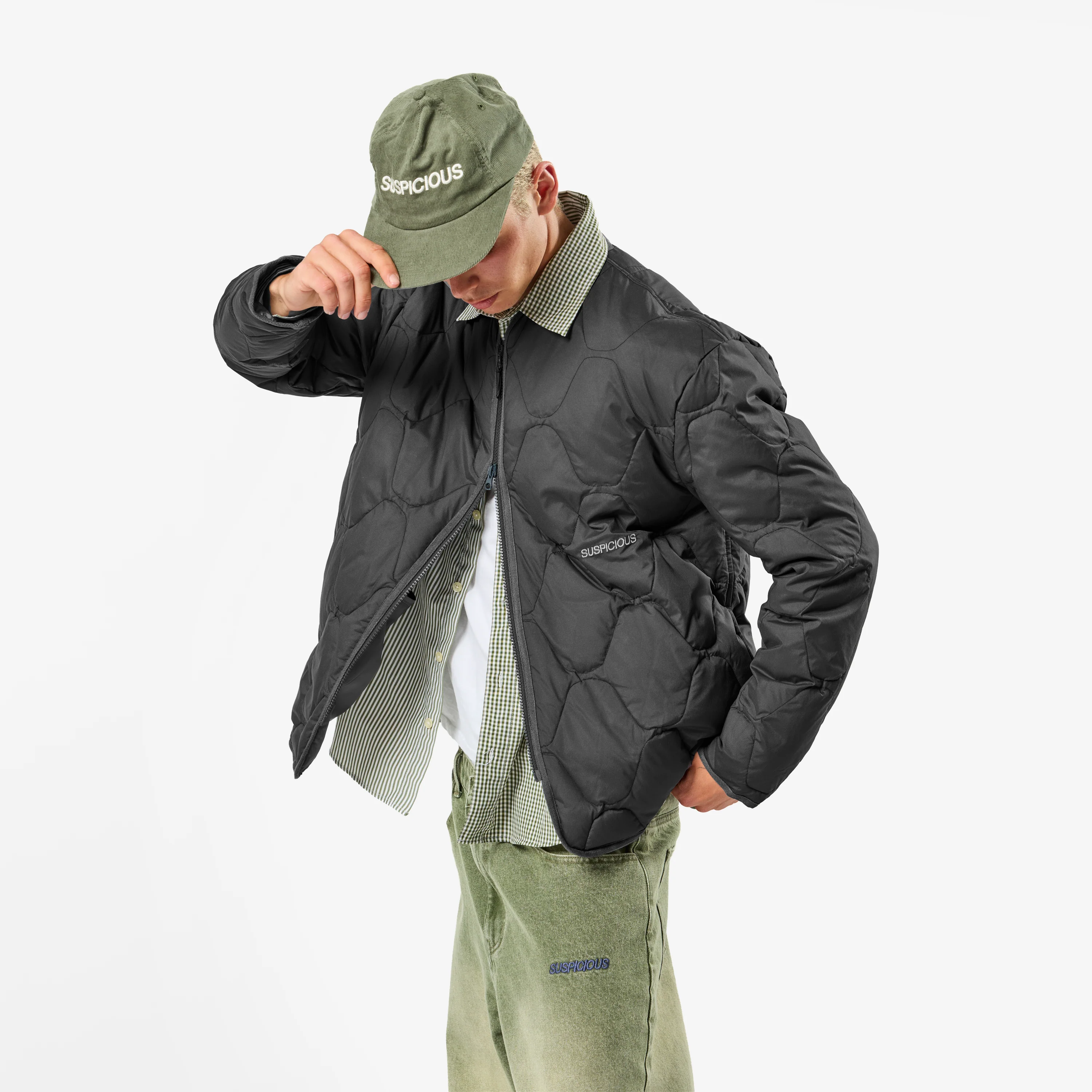 Softground / Essentials Quilted Jacket - Graphite - Image 8