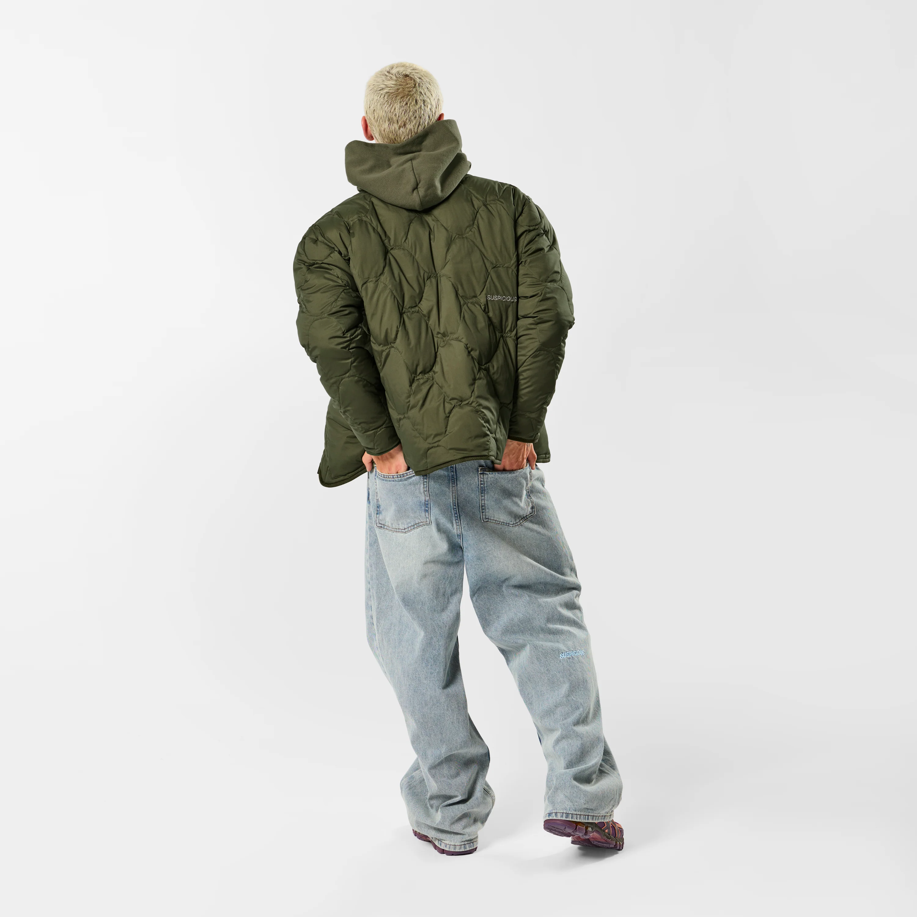 Softground / Essentials Quilted Jacket w Pocket - Hunter - Image 4