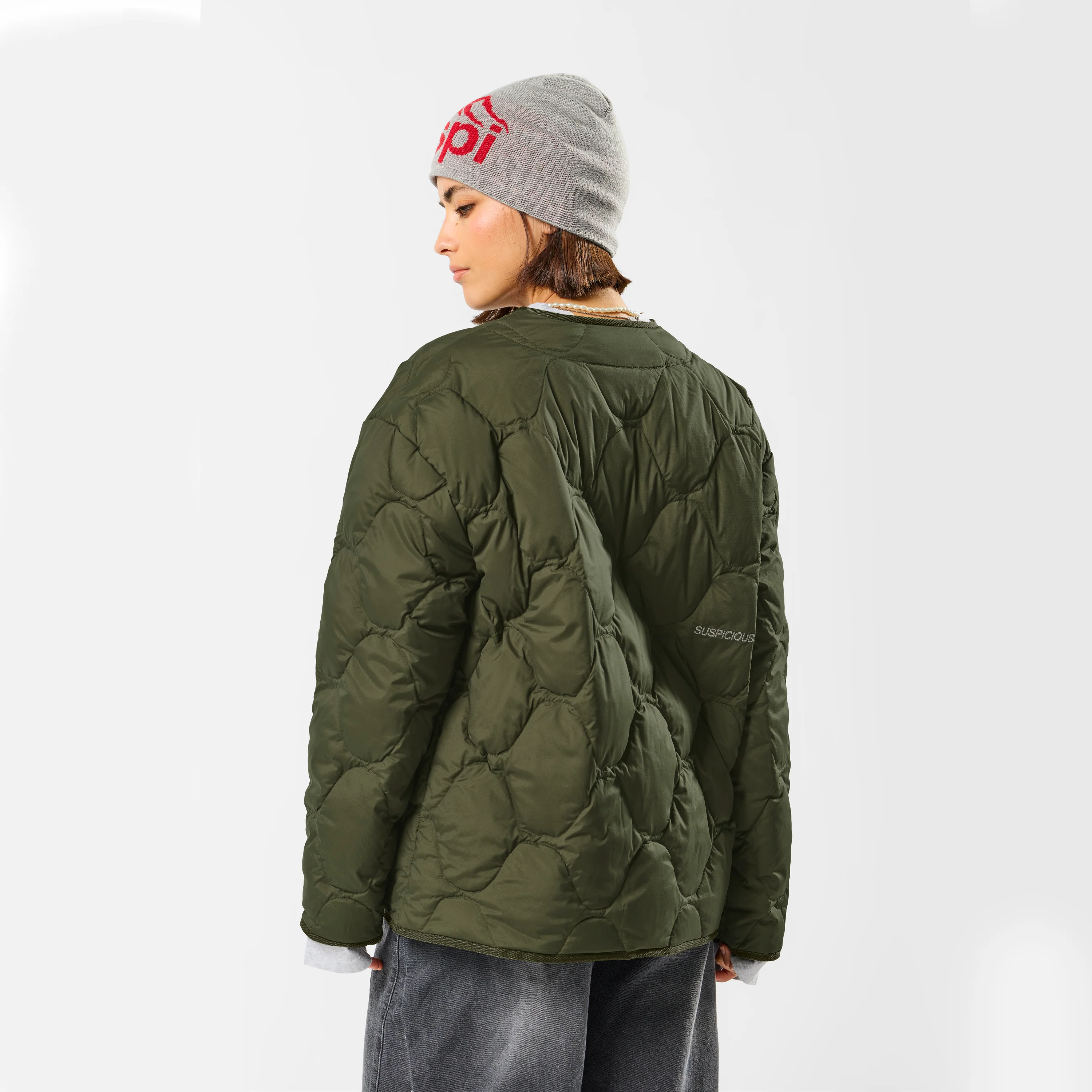 Softground / Essentials Quilted Jacket w Pocket - Hunter - Image 6