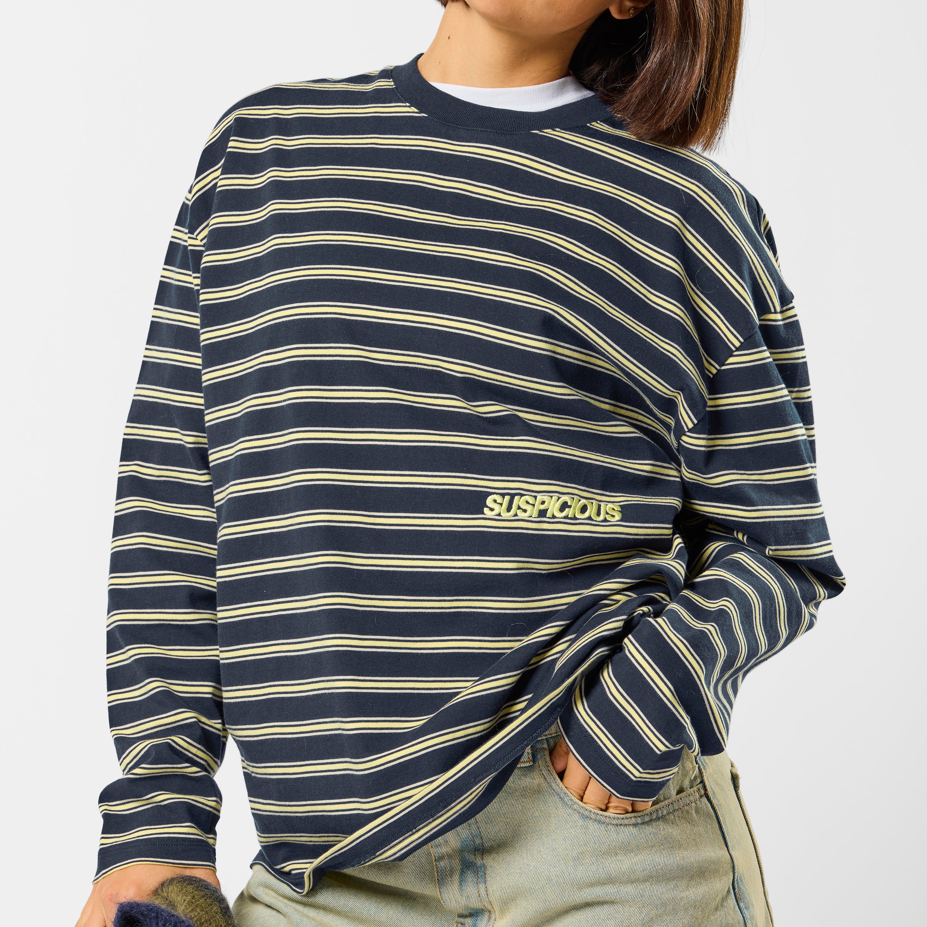 Softground / Striped Longsleeve - Nightfall & Yellow - Image 8