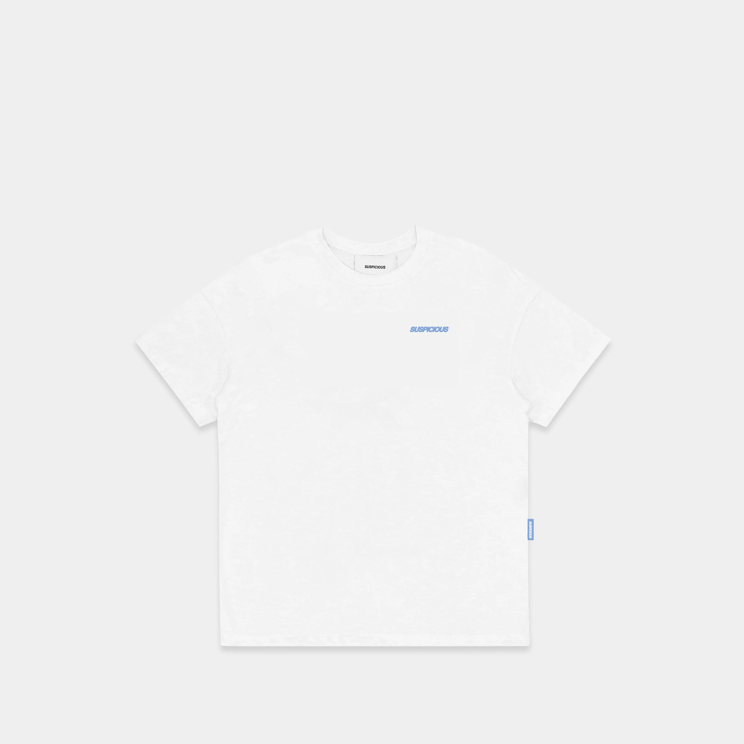 Spring / Blue Pixelated Aura Tee - White - Image 5