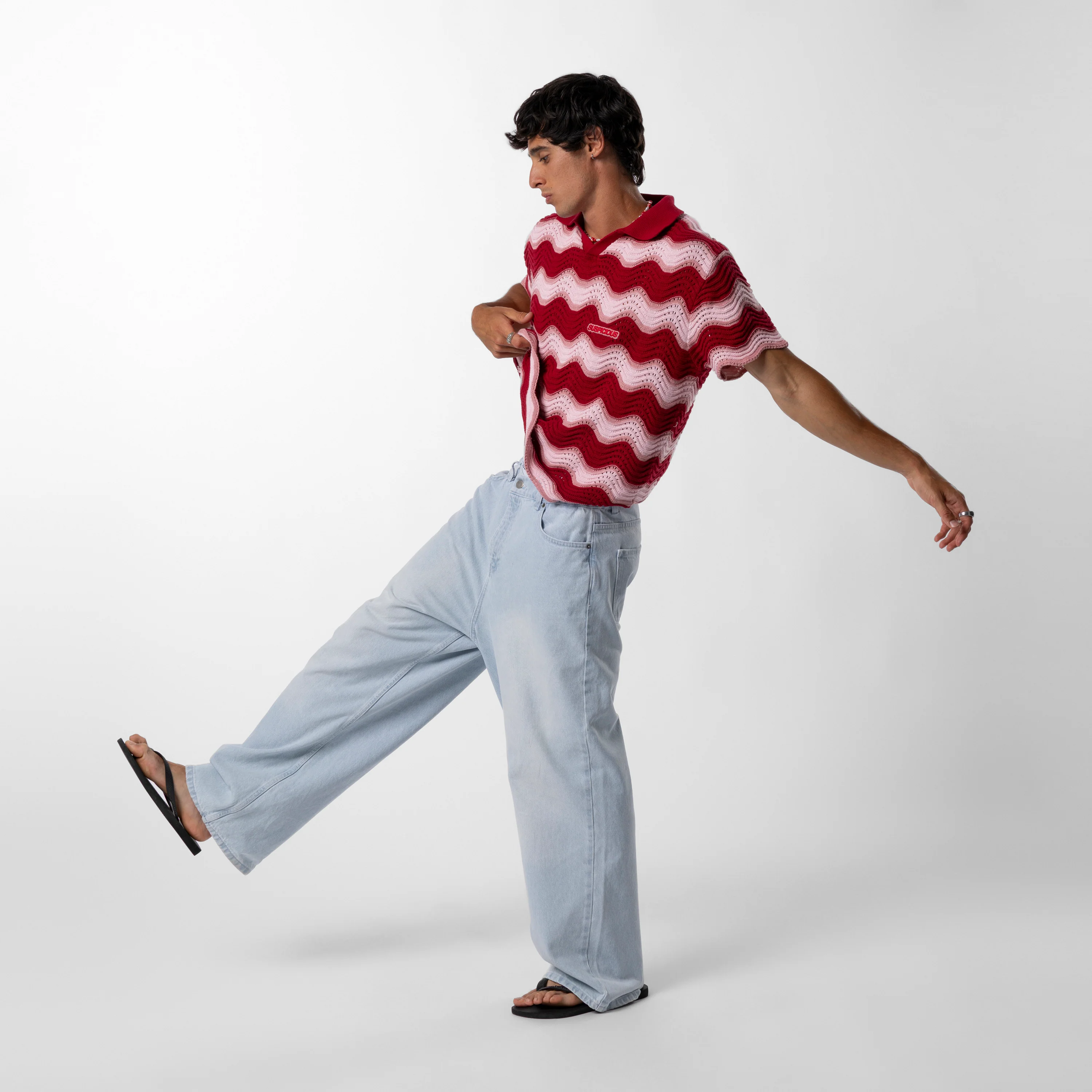 Spring / Wavy Polo - Red - Image 5