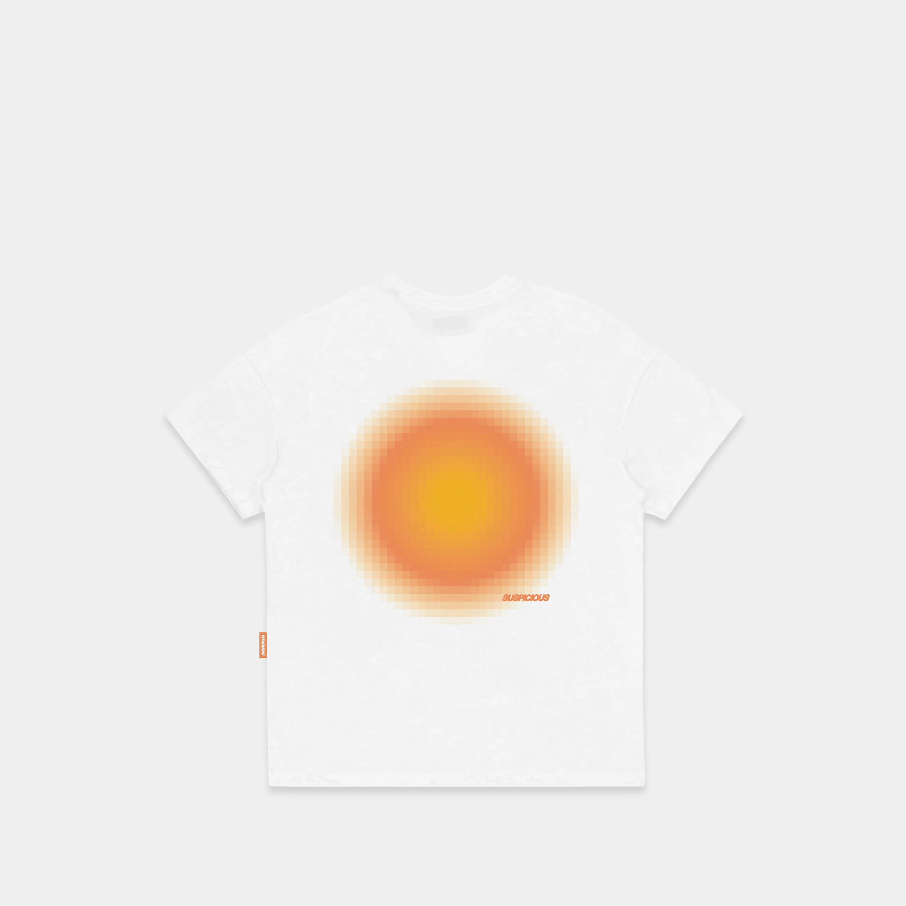 Spring / Orange Pixelated Aura Tee - White