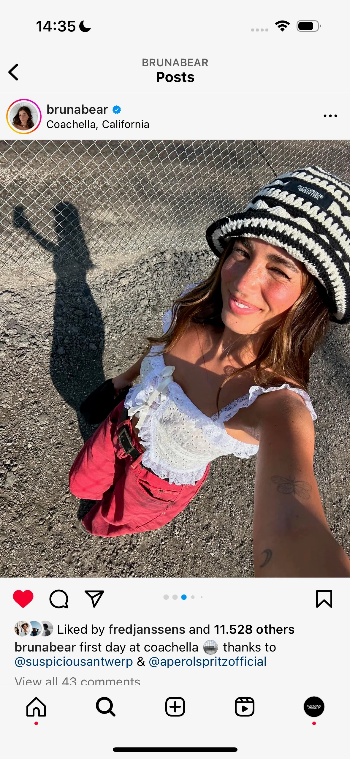 SS24 / The Striped Crochet Hat - Black - Image 5