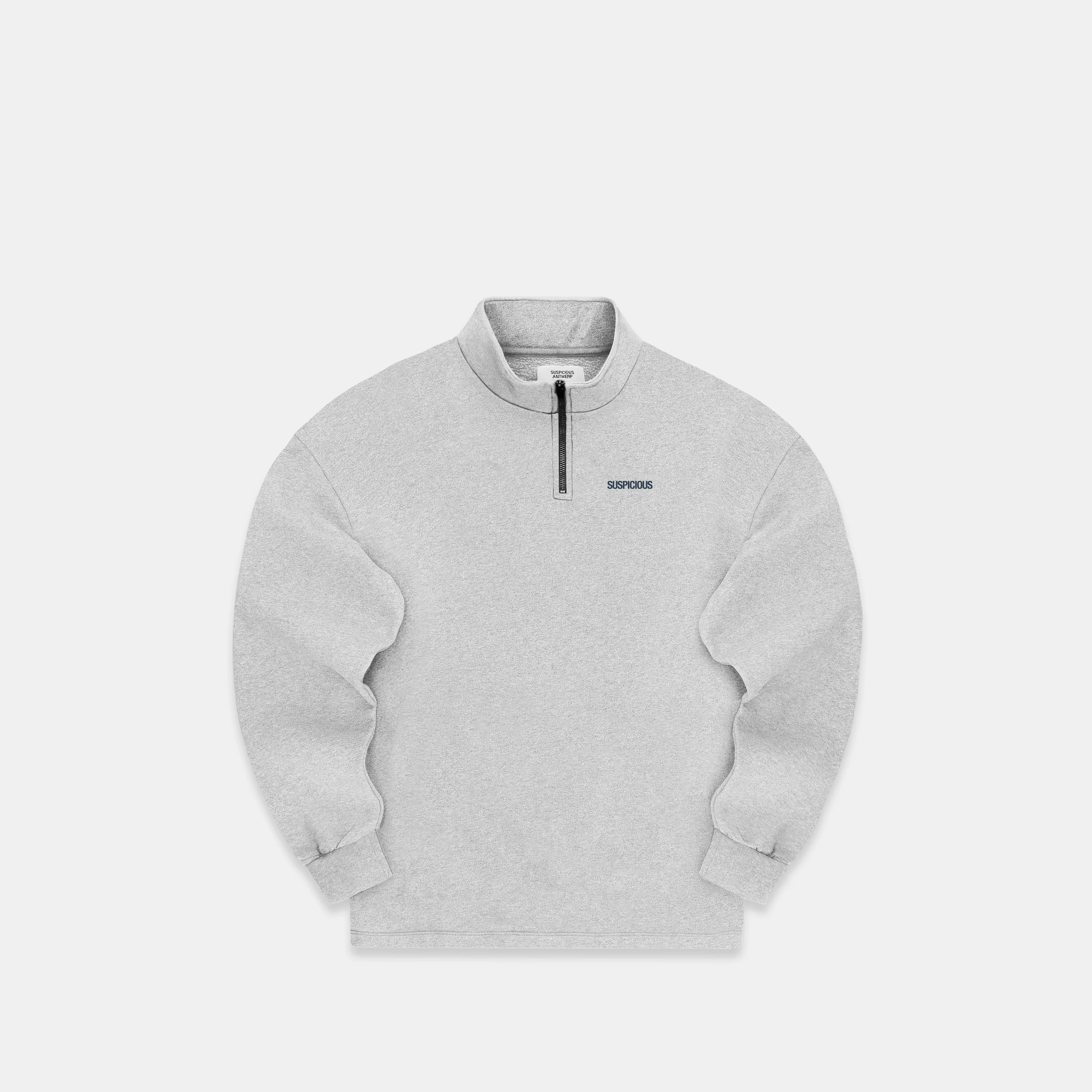 (SS24) The Suspicious Half-Zip Crewneck - Neutral Heather - Image 2