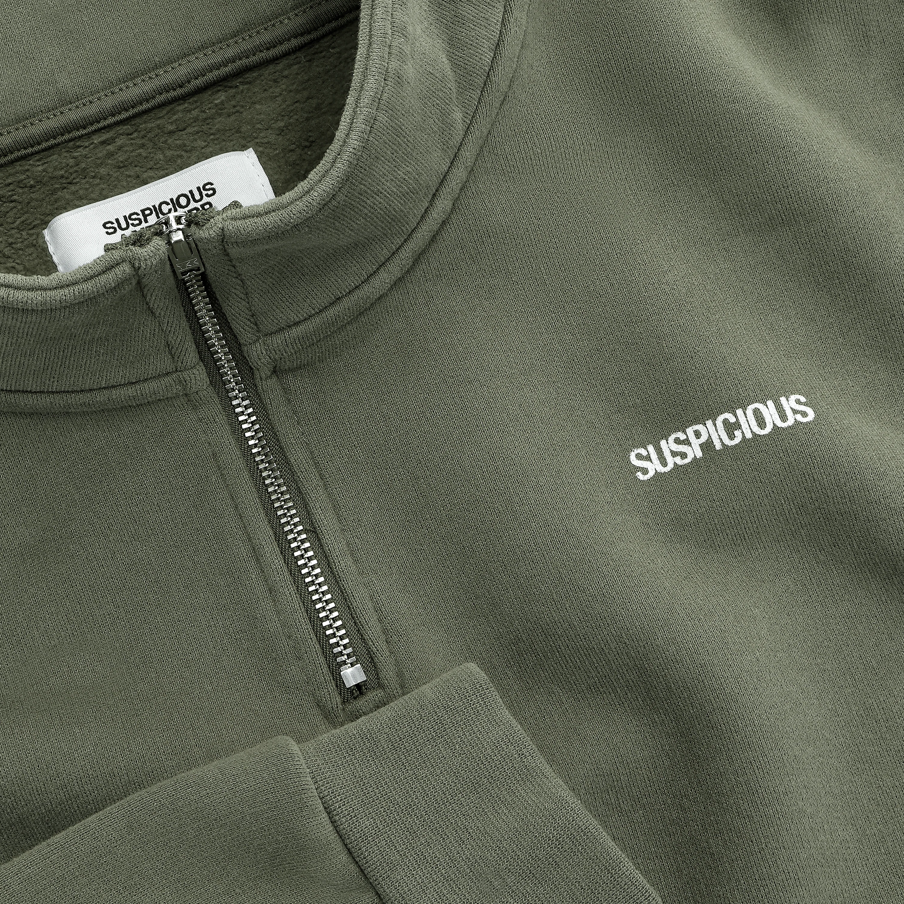 (SS24) The Suspicious Half-Zip Crewneck - Sage - Image 3