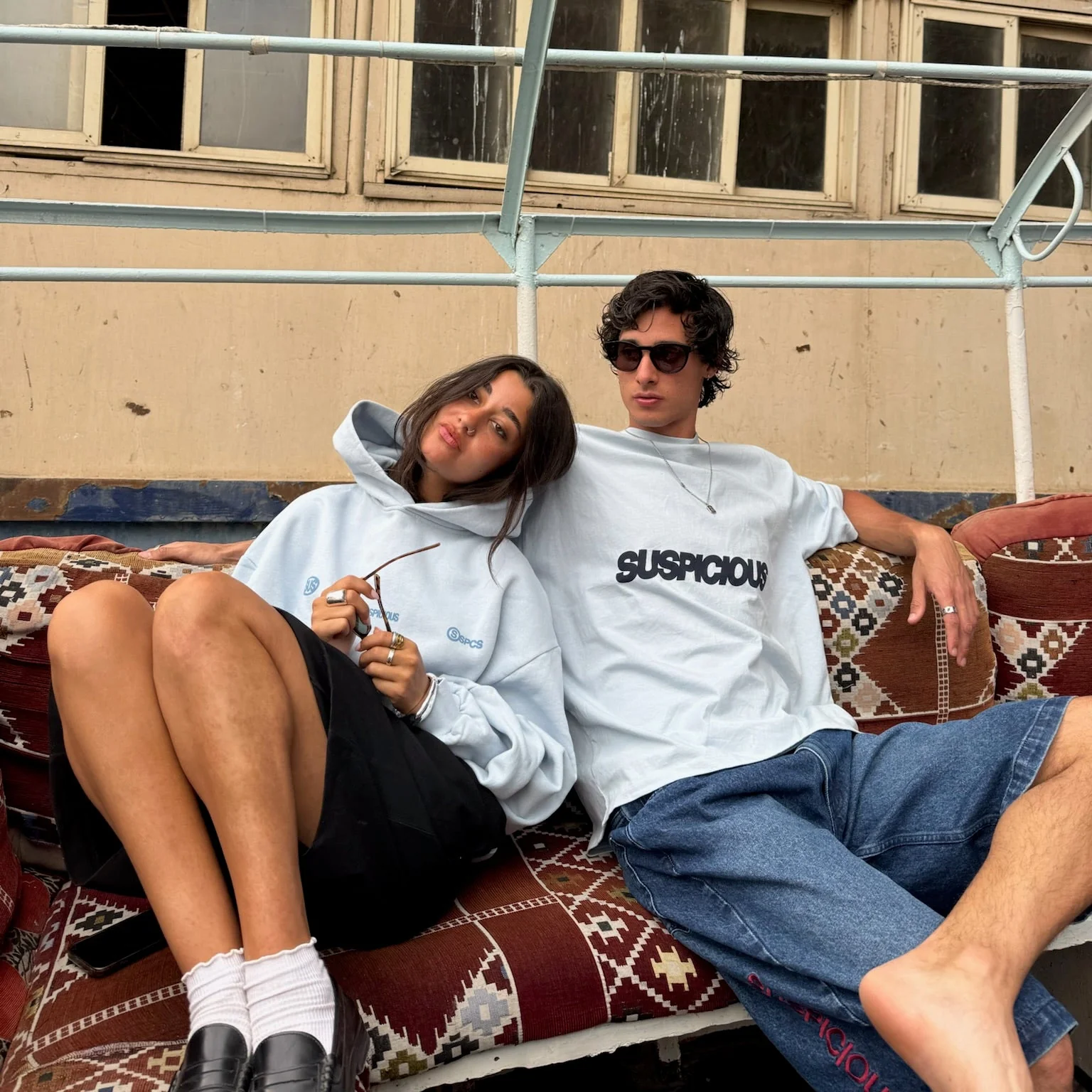 Spring / Triple Triform Hoodie - Celestial Blue - Image 7