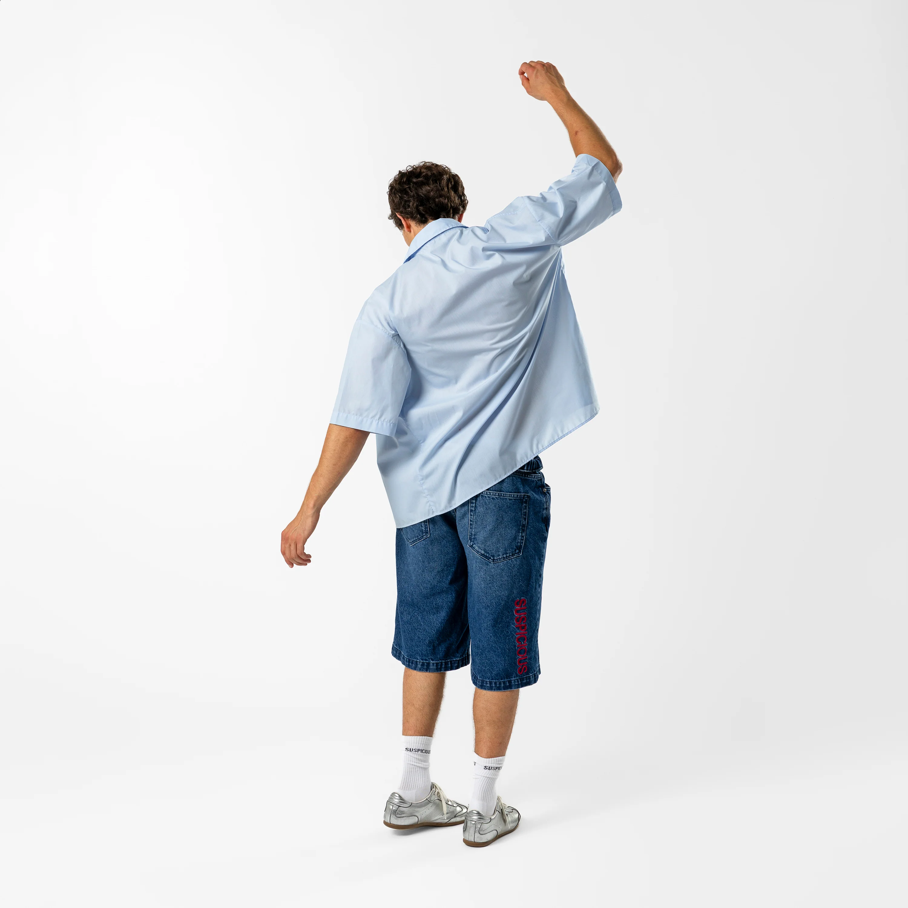 Summer / Slanted Shortsleeve Shirt - Celestial Blue - Image 6
