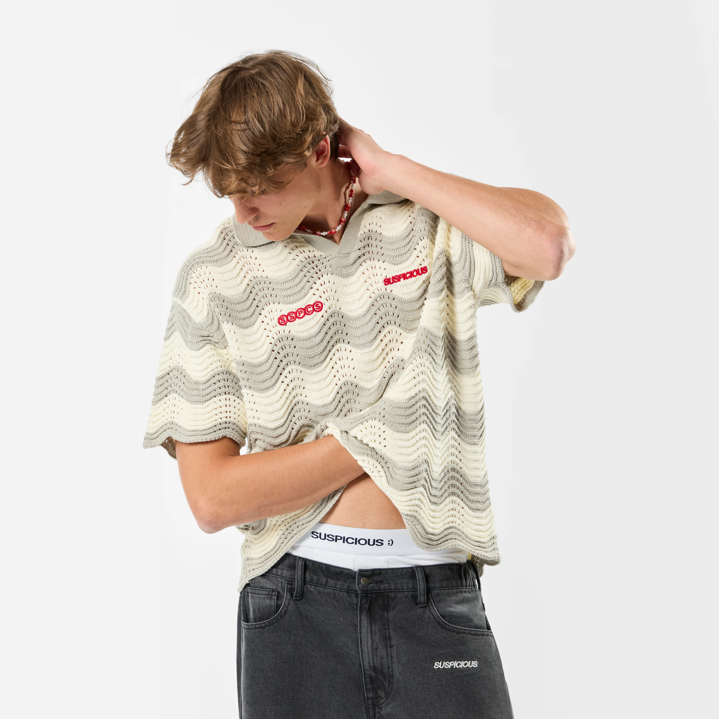 Summer / Wavy Double Icon Polo - Dune - Image 6