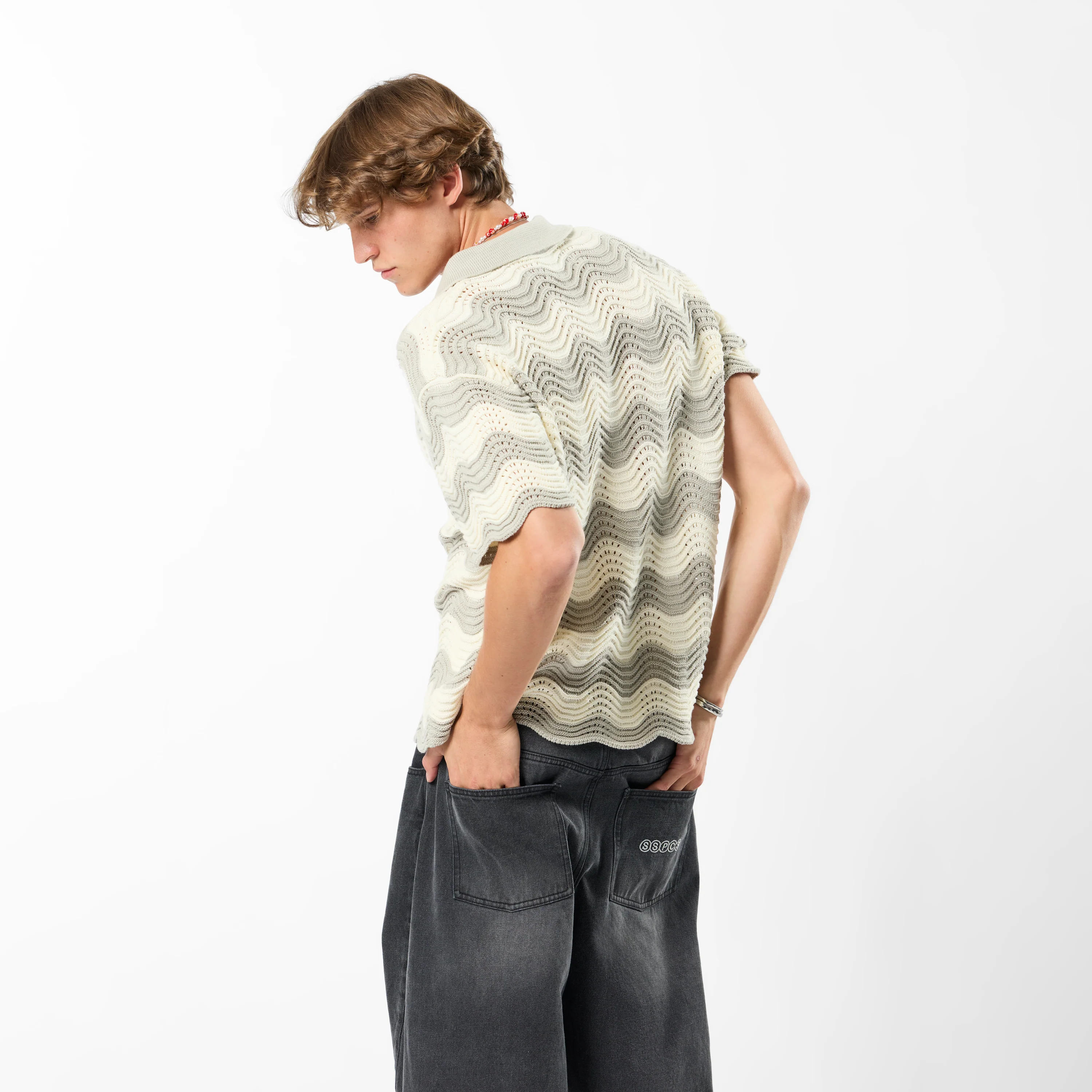 Summer / Wavy Double Icon Polo - Dune - Image 7