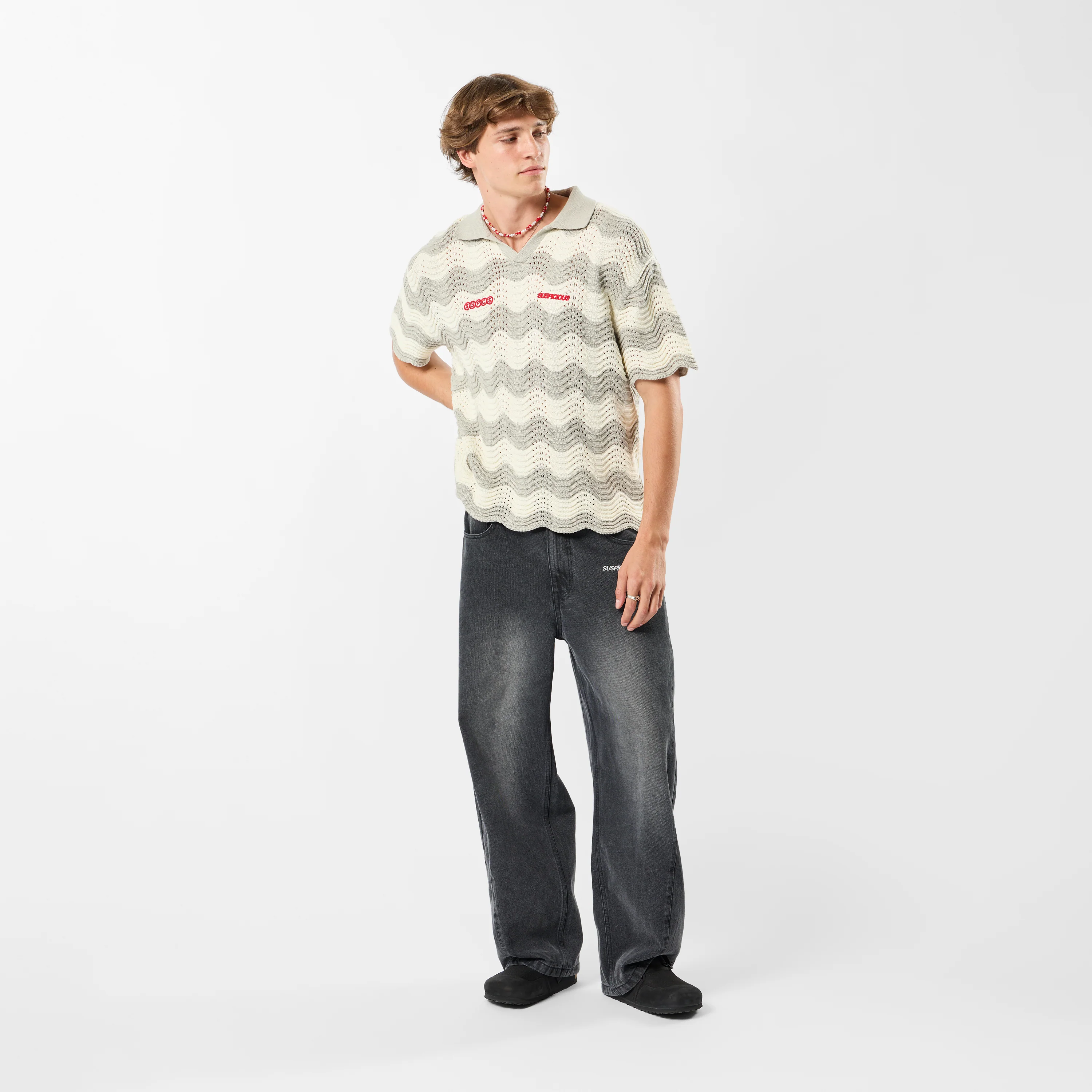 Summer / Wavy Double Icon Polo - Dune - Image 8
