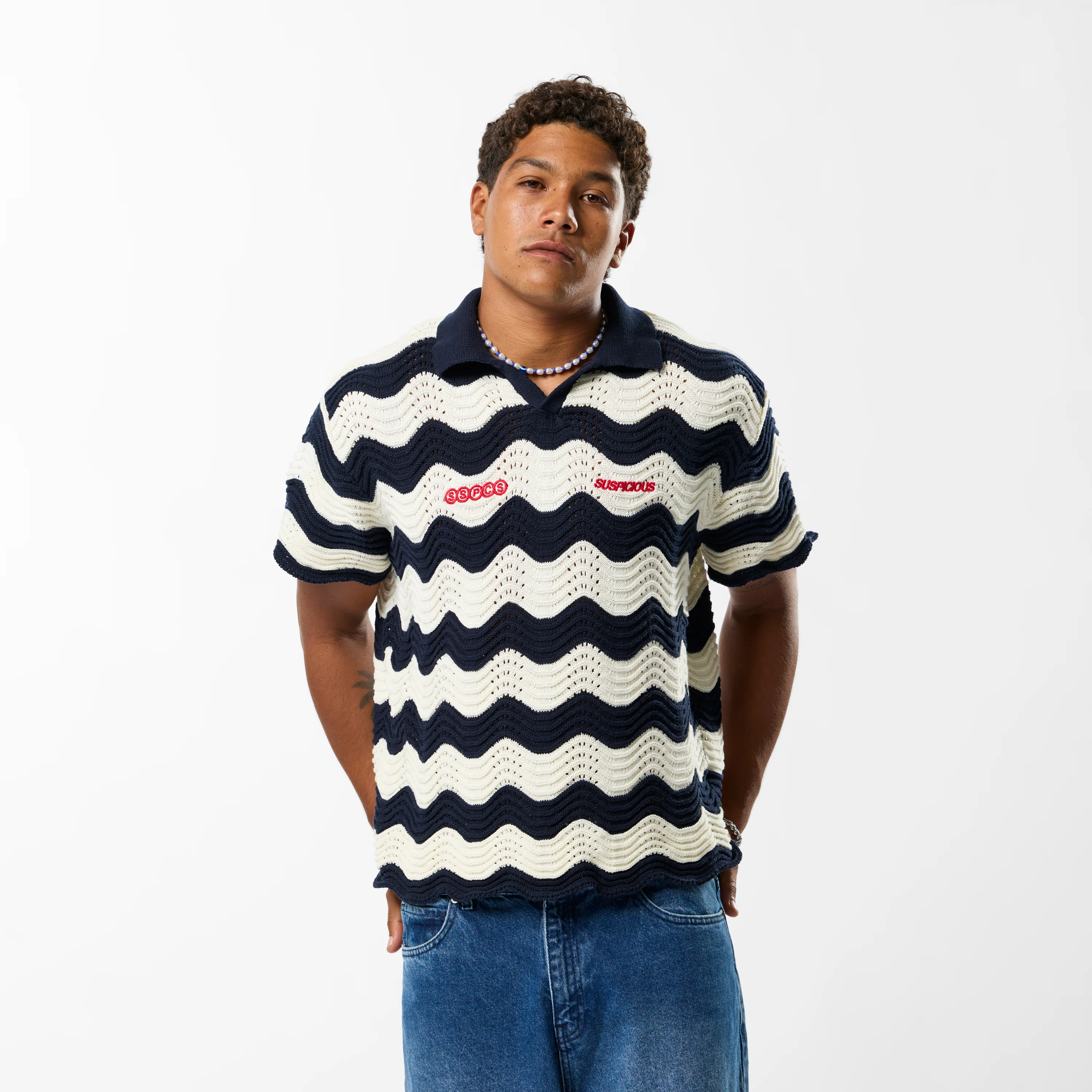 Summer / Wavy Double Icon Polo - Nightfall - Image 6