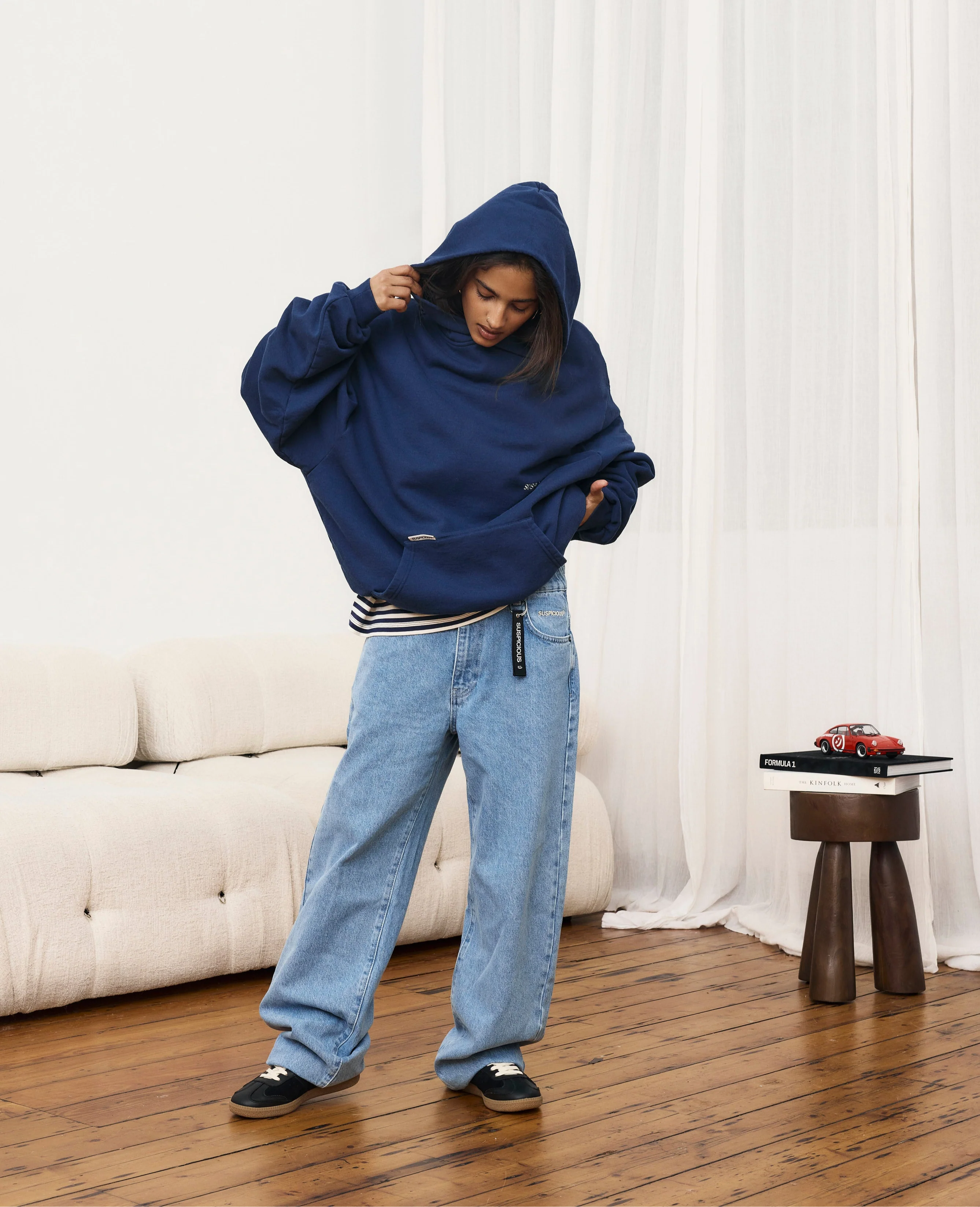 The Essentials Hoodie - Navy - Image 5
